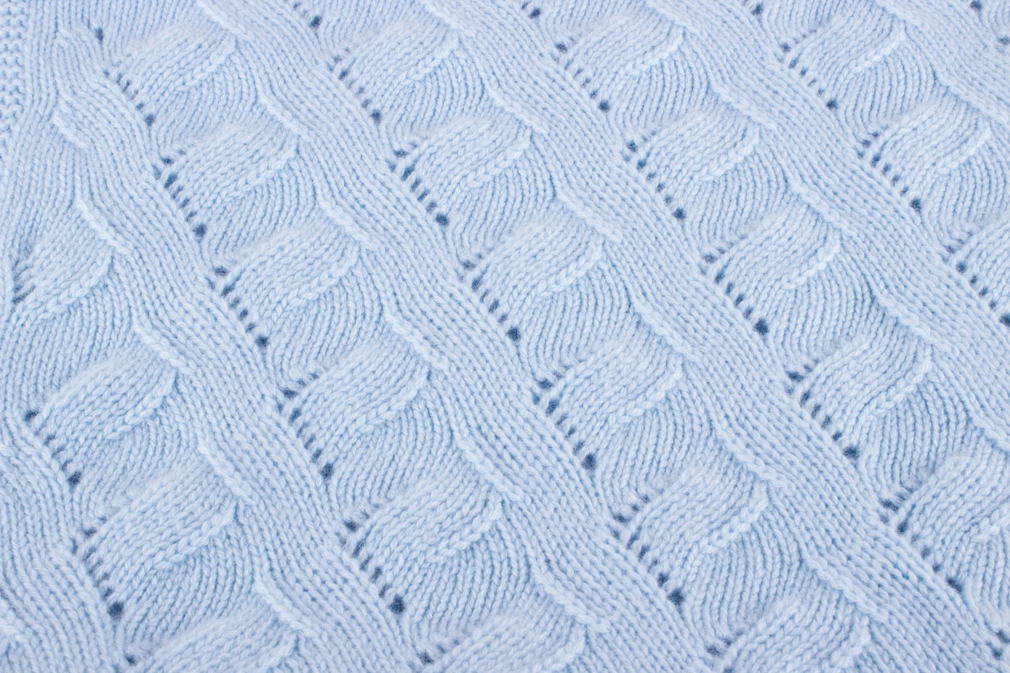 Cashmere Baby Blanket Baby Blue 64cm x 64cm