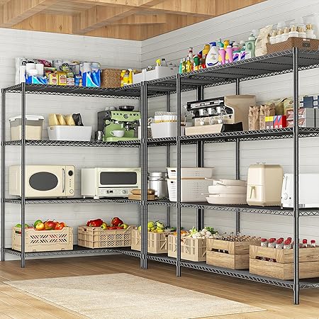 52.36''W Storage Shelves Metal Shelving Unit Load