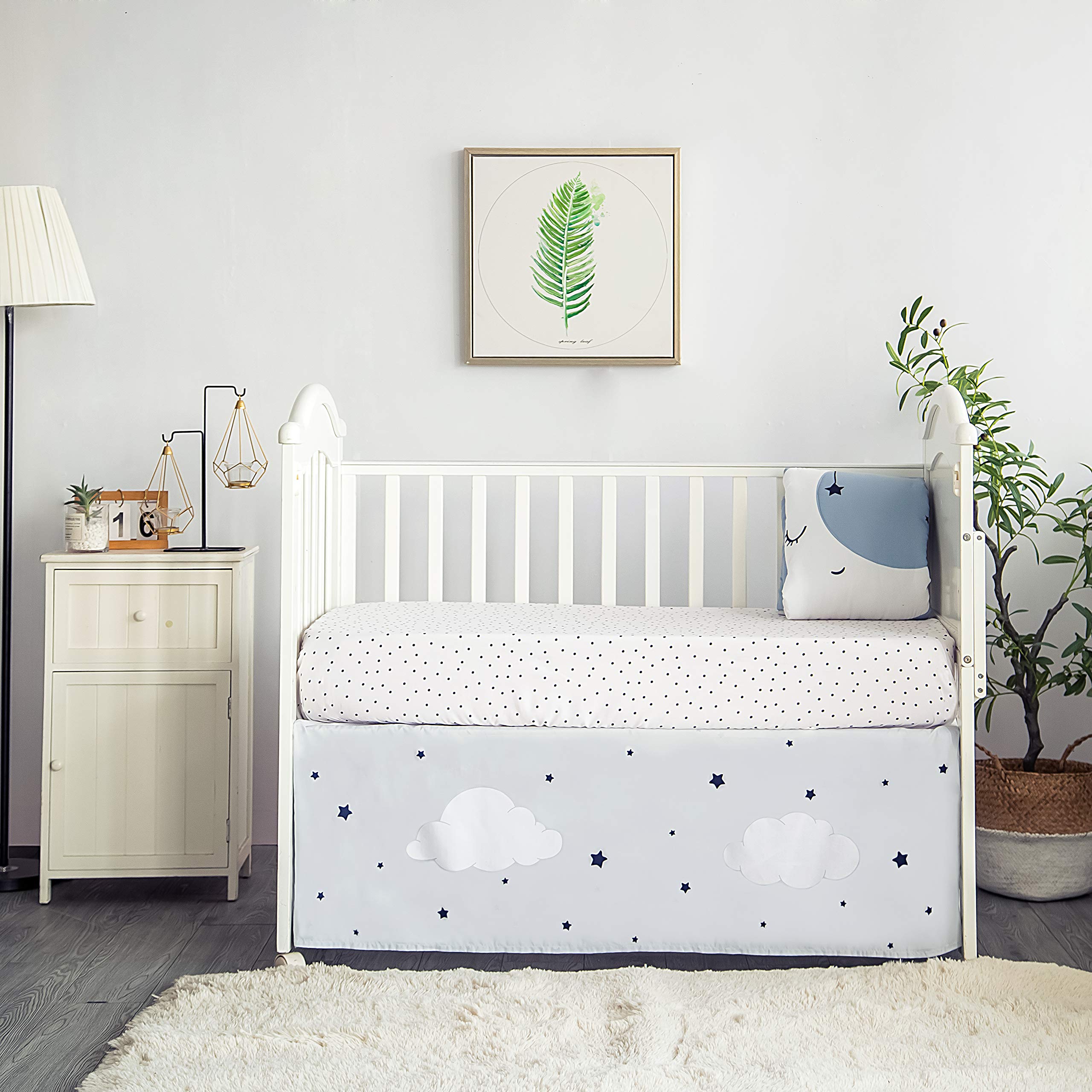 Sleeping Moon Baby Nursery Crib Bedding Set 3 Piece