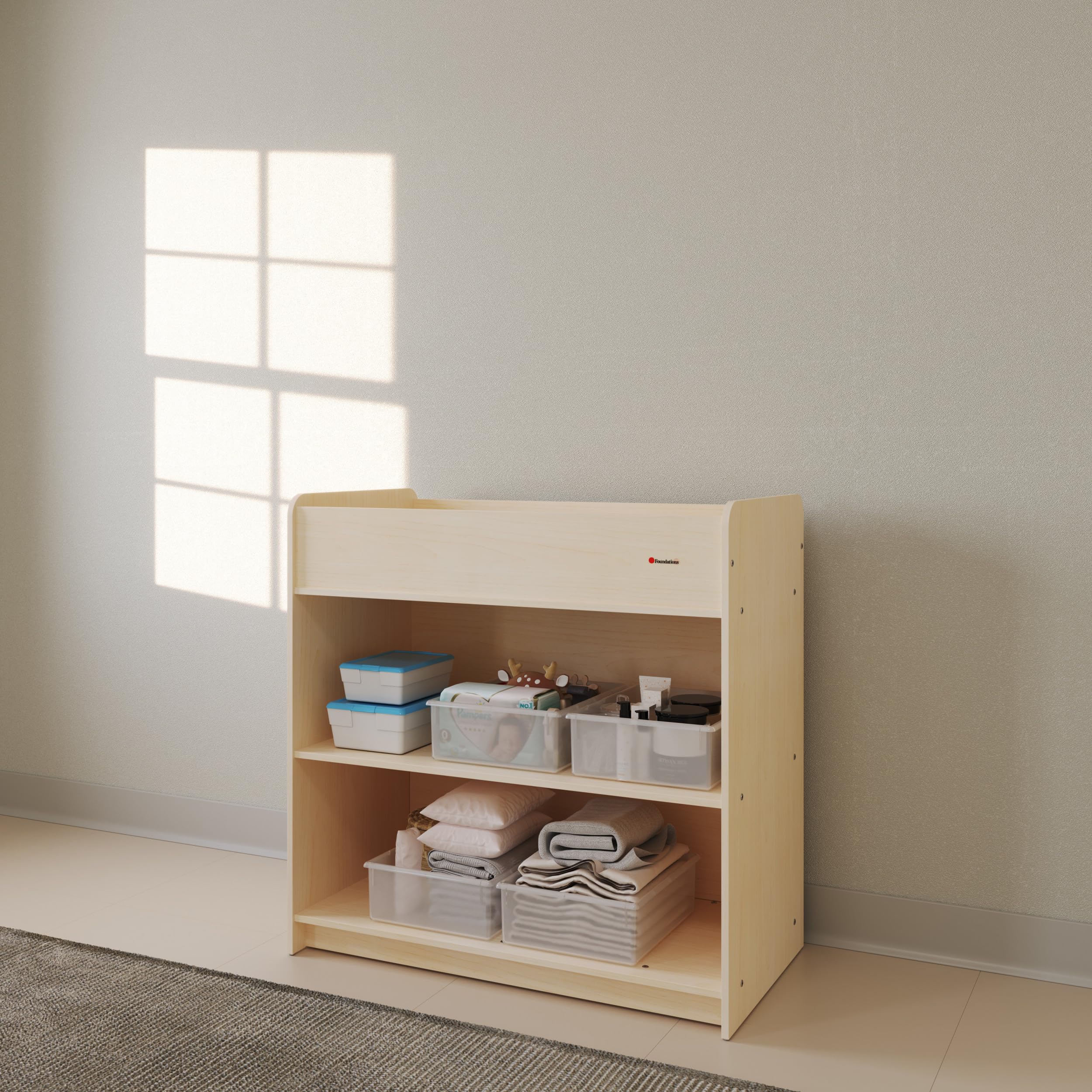 Changing Table with Wall Mounted Diaper Organizer 2-Piece Set