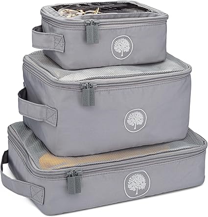 Lightweight Packing Cube Set 3-Pack | Collapsible, Durable, Mesh & Clear Top