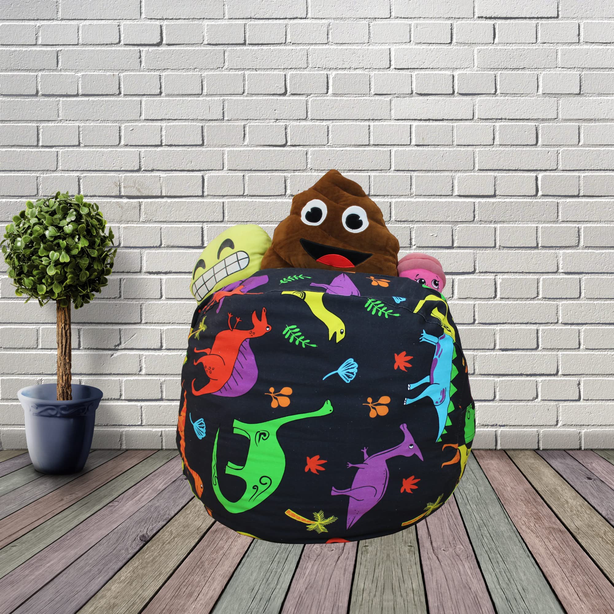 Dinosaur Bean Bag Storage Chair for Kids
