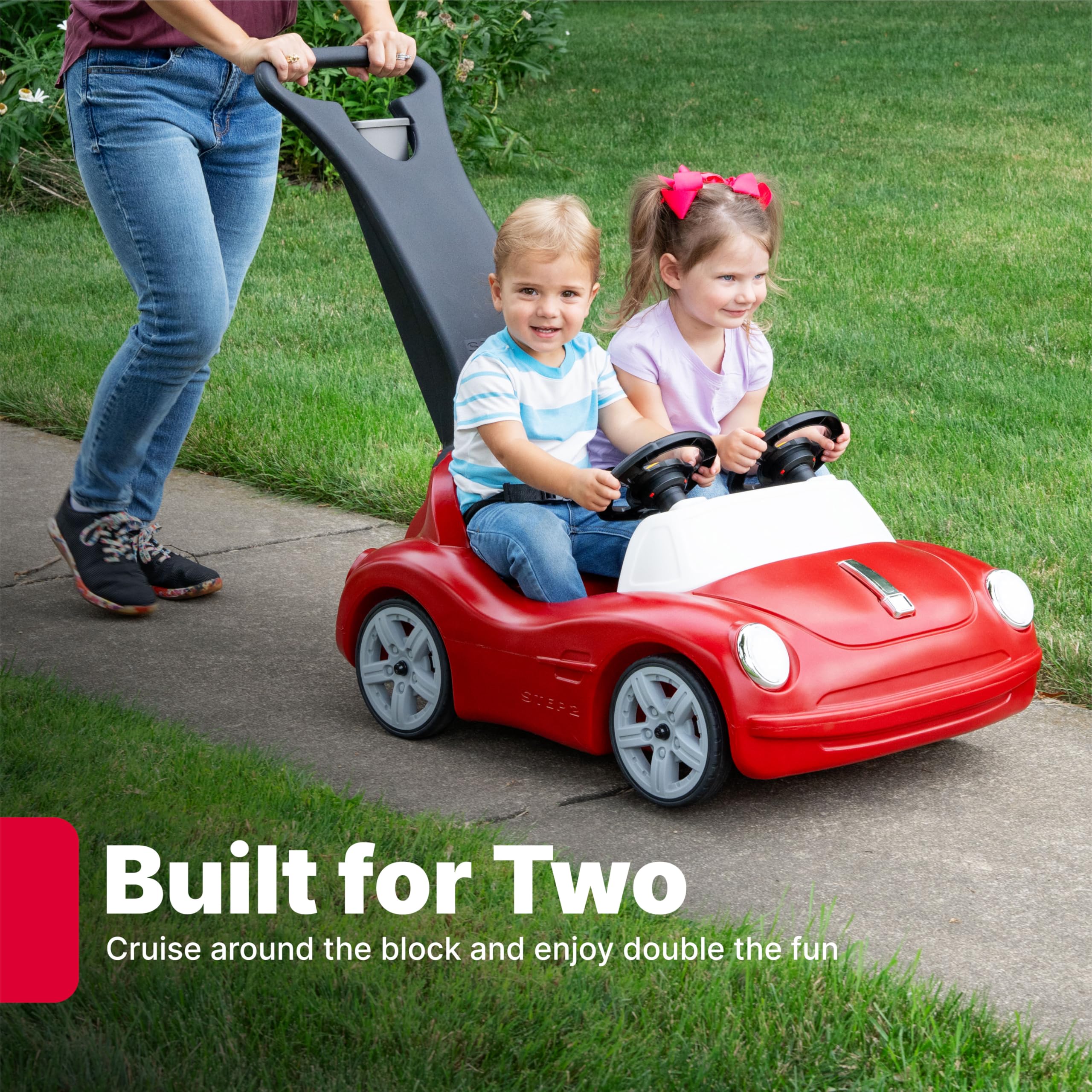 Side-by-Side Push Around Roadster for Toddlers