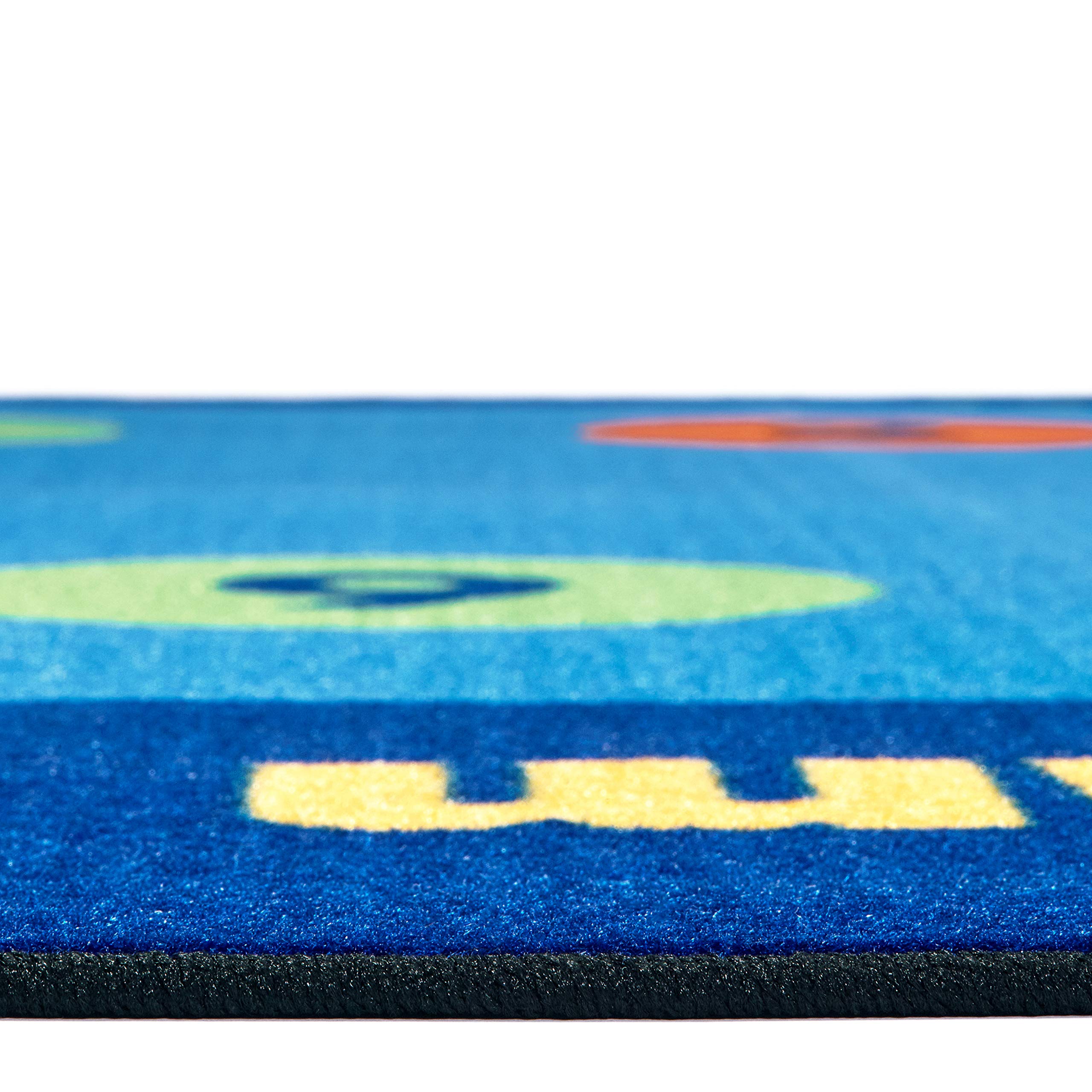 KID$Value Plus 72.98 Circletime Early Learning Classroom Rug 6ft x 9ft Oval Blue