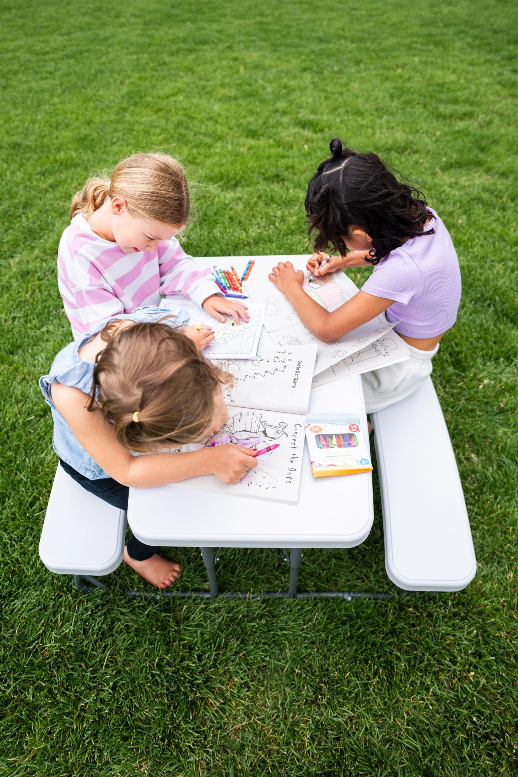 Compact Kids Picnic Table (G-940), White