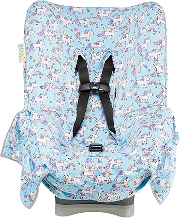 Liner - Blue Chevron Minky - Great for Winter Weather - Universal FIT - Crash Tested