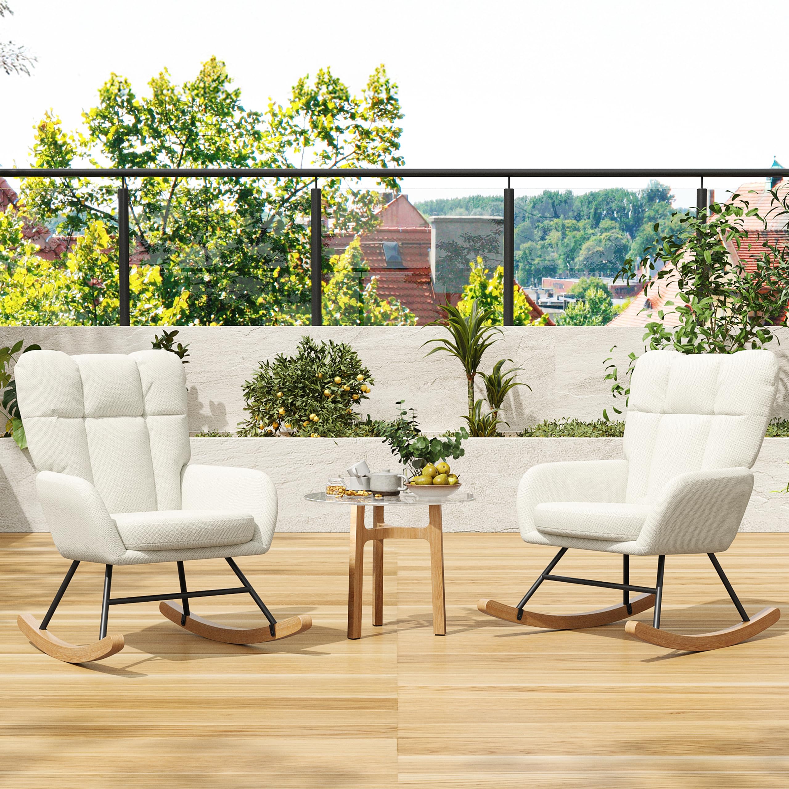 Teddy Nursery Rocking Chair with High Back Support