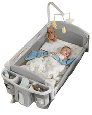 4 in 1 Baby Bassinet Bedside Sleeper, Baby Bedside Crib 5 Functions, Bedside Sleeper