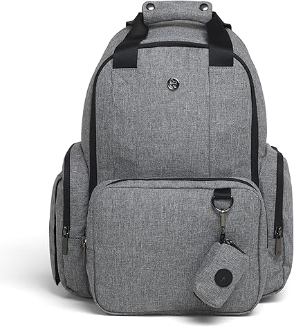 Hug Pack Diaper Backpack, Dark Grey Heather, O/S