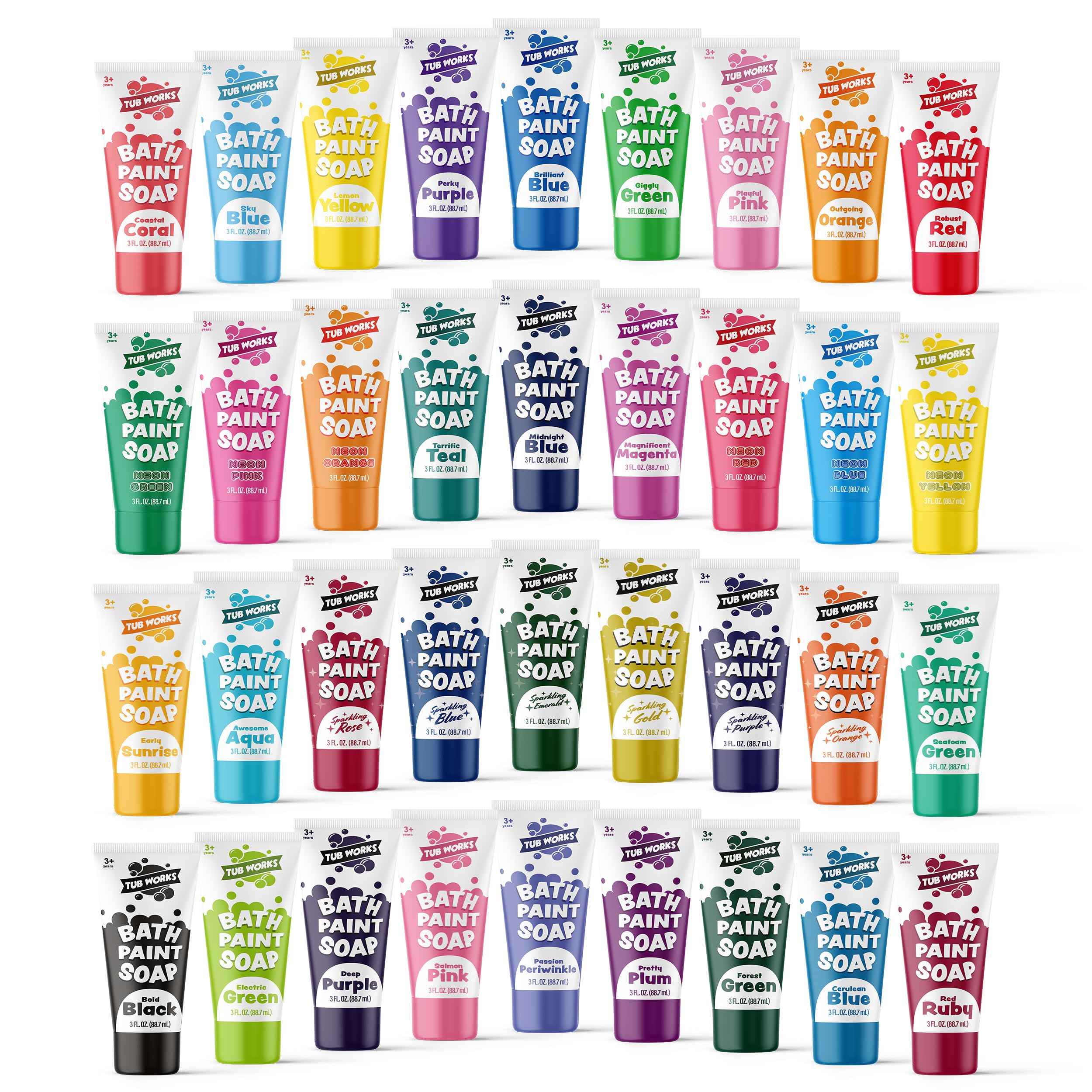 Bath Paint Soap, 36 Pack | Non-Toxic, Washable Bath Paint