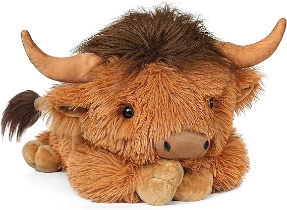 Weighted Highland Cow Stuffed Animals | 4.2 Lbs Weighted Highland Cow