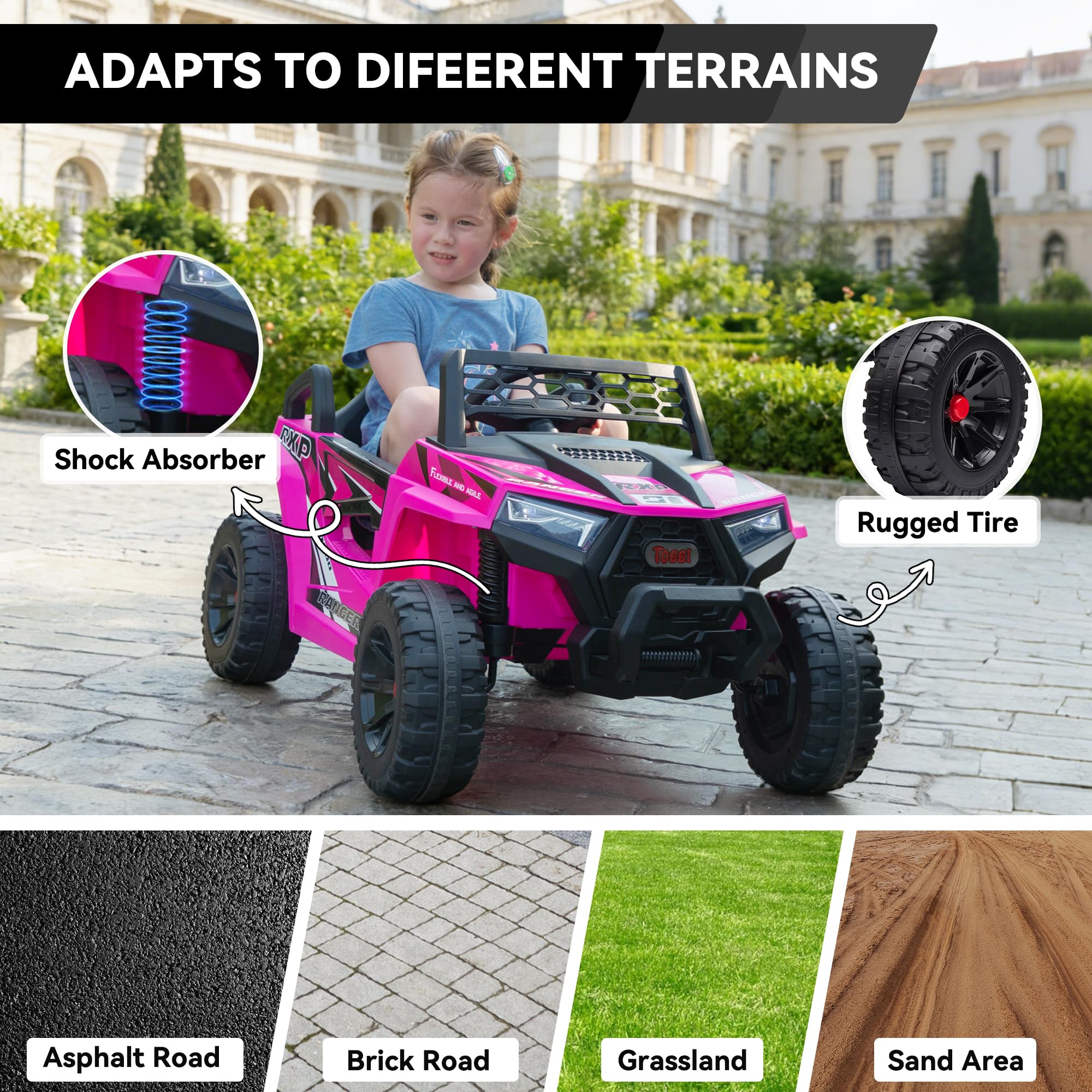 Kids Electric Ride-On Truck with Dual Motors
