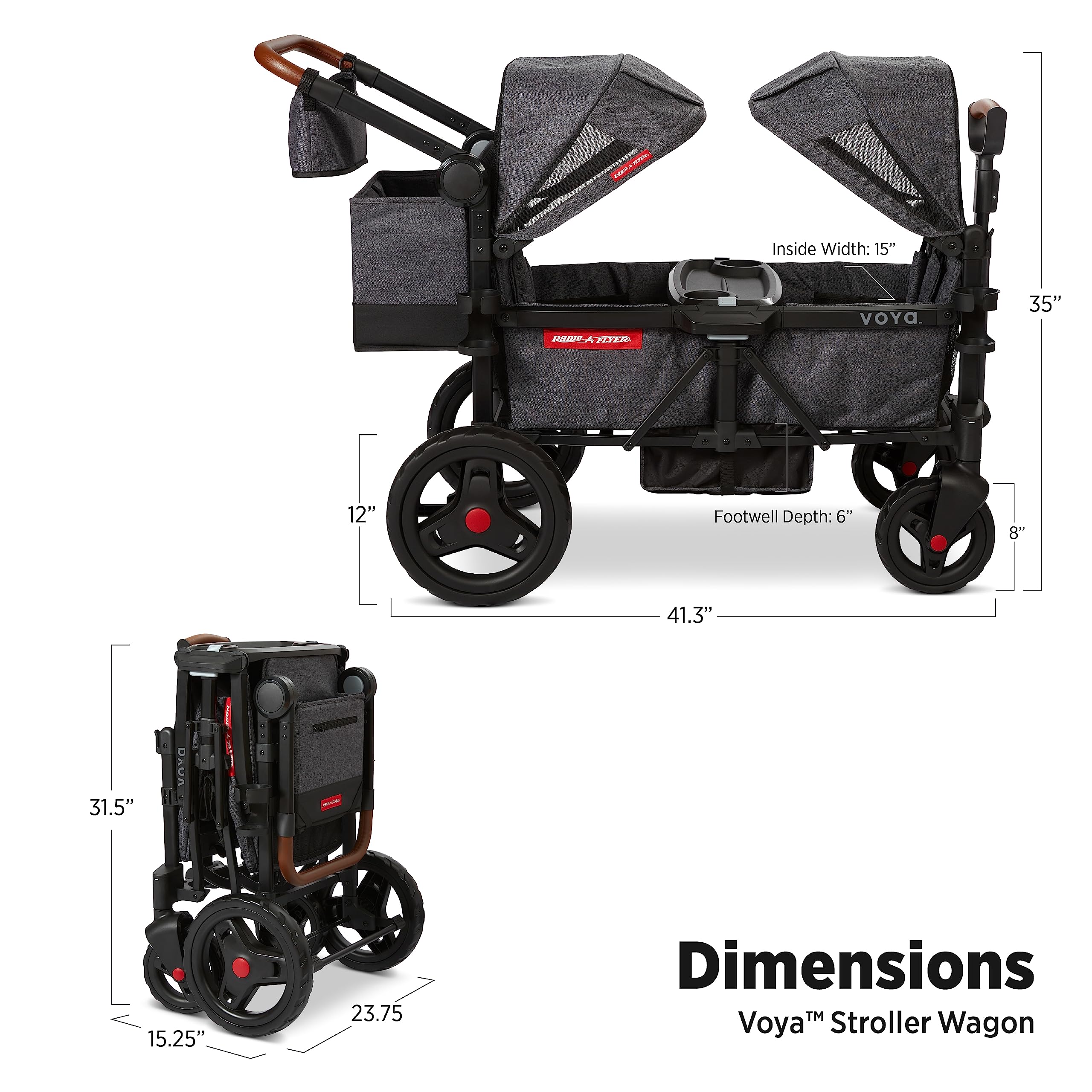 Baby Stroller, Wagon for Kids, Outside Toys for Toddlers 1-3, Outdoor Play Rolling Cart