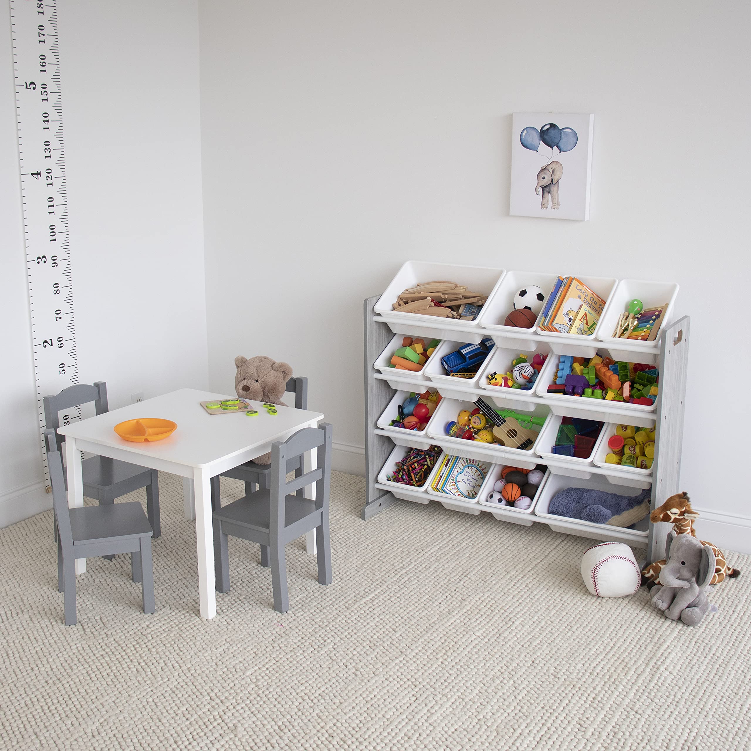 Kids Table and Chair Set With Storage (2 Chairs Included) - Ideal for Arts & Crafts