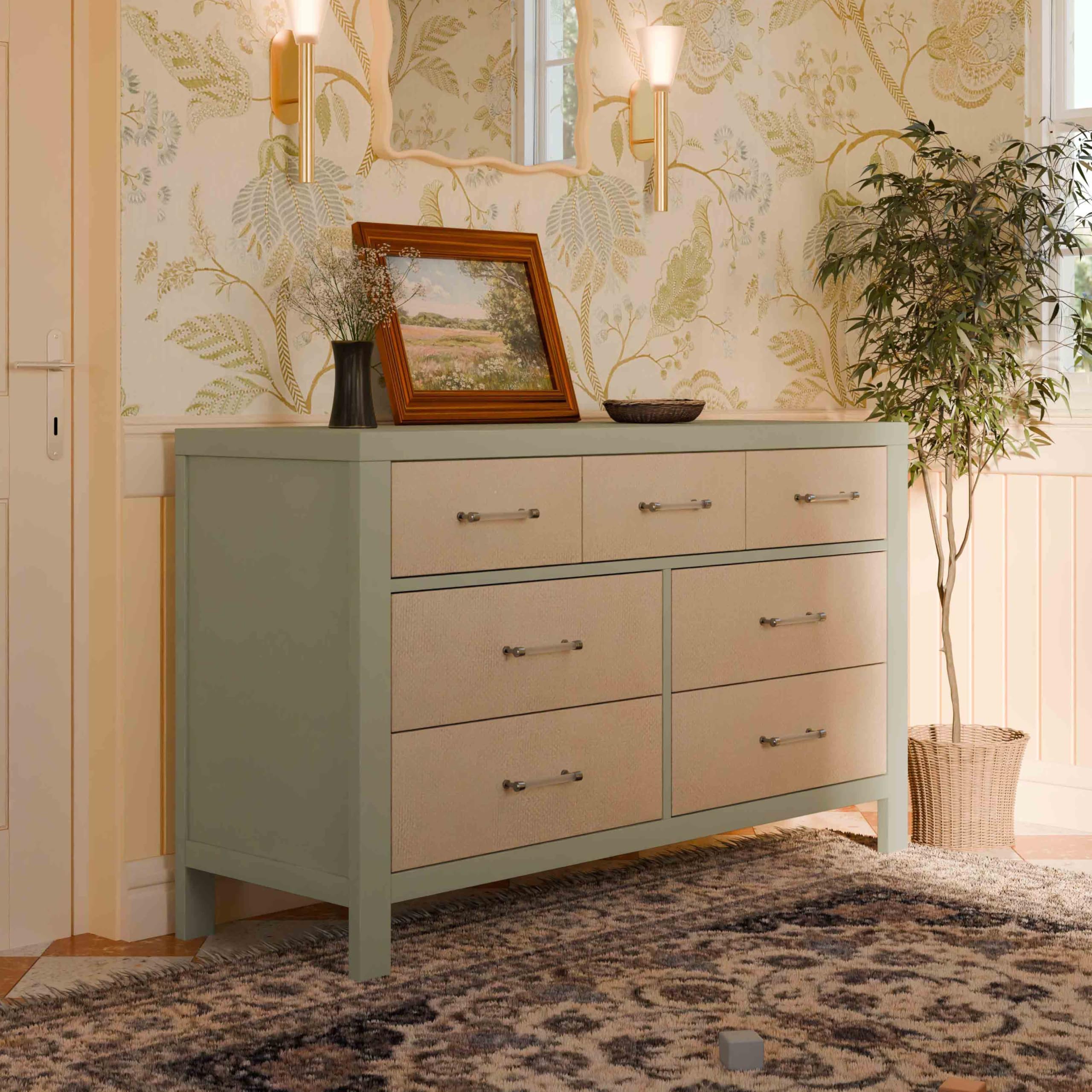 7-Drawer Nursery Dresser with Changing Table Top