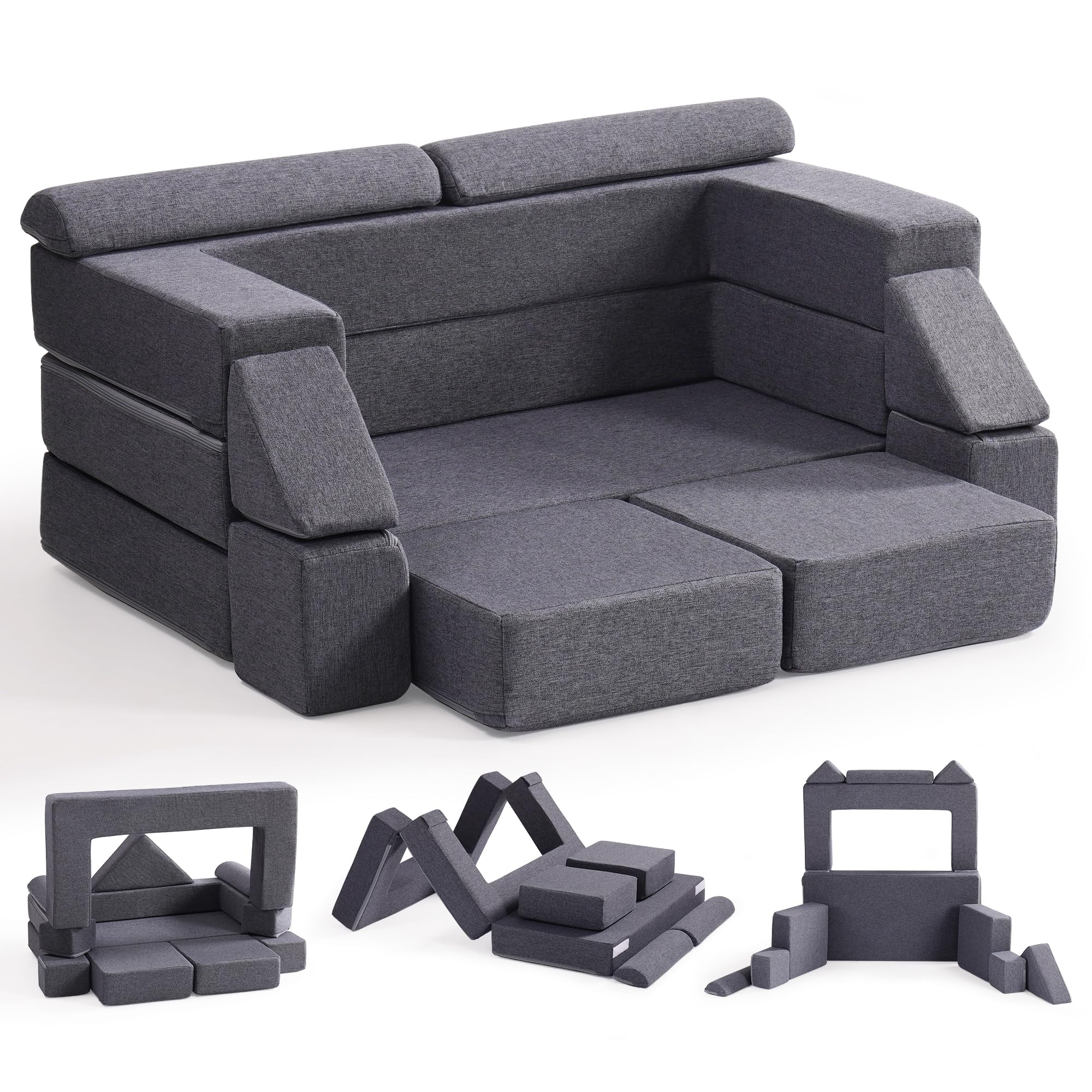 Modular Play Couch for Kids – Convertible Foam Toddler Sofa