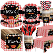 Baby Q Baby Shower Decorations Tableware - BBQ Baby Shower Decorations