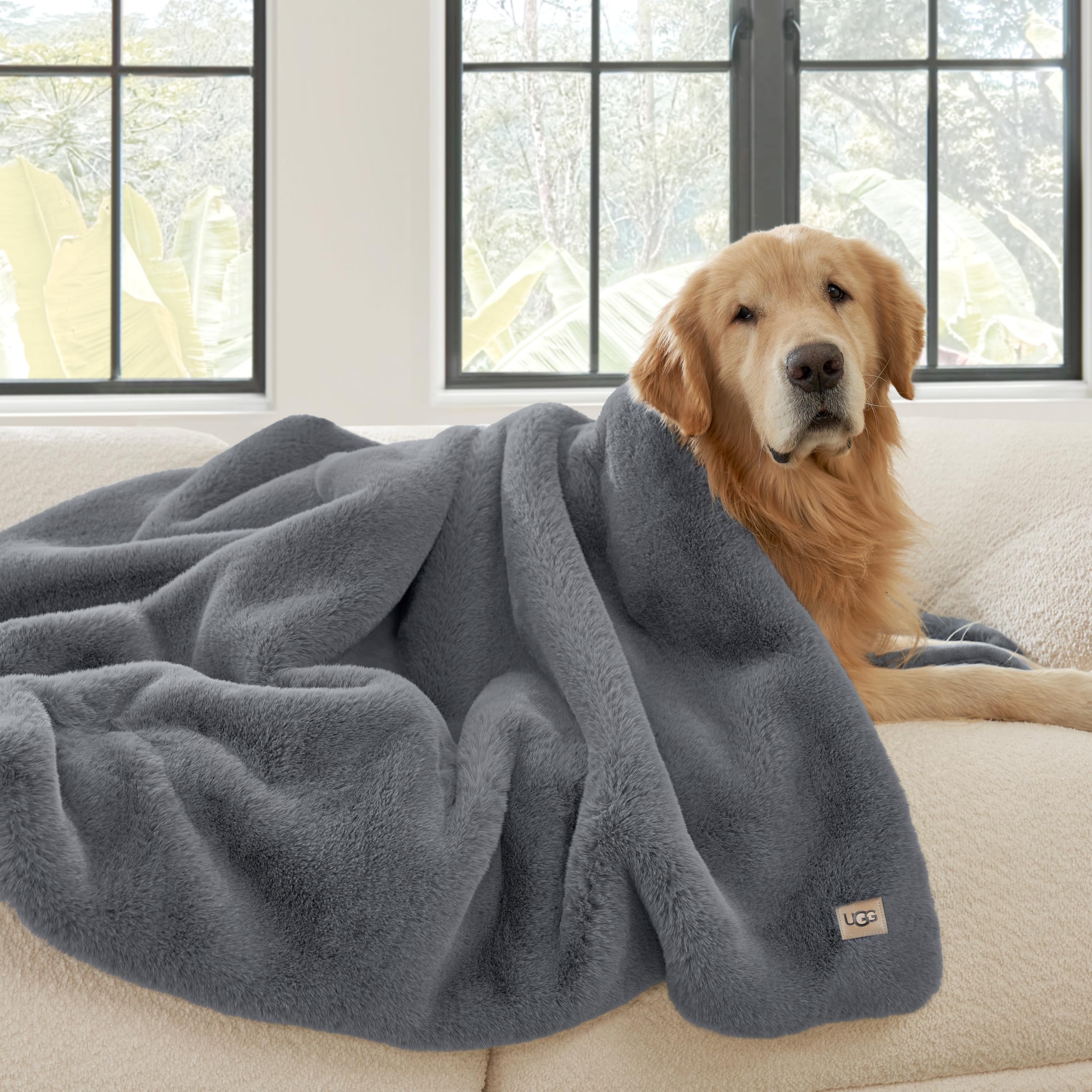 Euphoria Plush Faux Fur Throw Blanket Medium Weight Reversible Luxury Soft