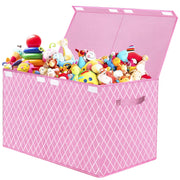 Toy Box Chest Organizer Bins for Girls Boys, Kids Large Fabric Collapsible Storage Basket