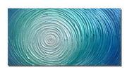 Canvas Wall Art Oil Painting Blue-Green Abstract Art Works 100%