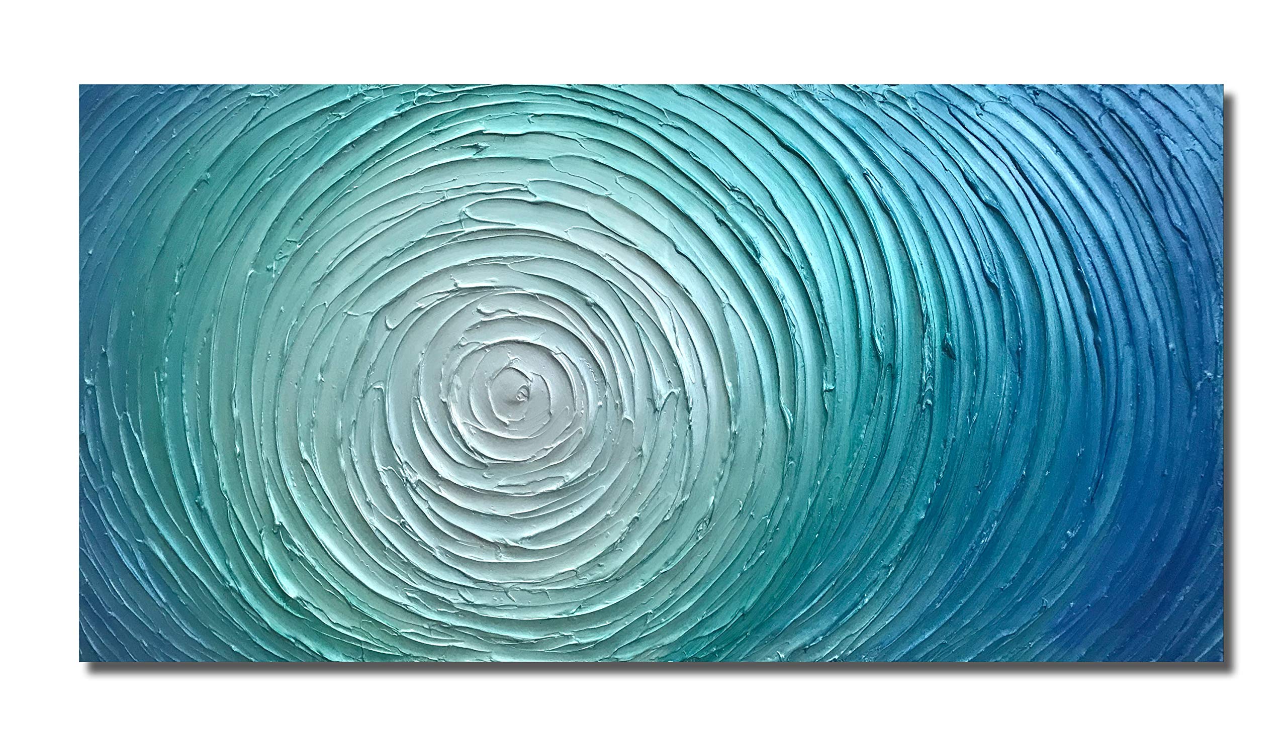 Canvas Wall Art Oil Painting Blue-Green Abstract Art Works 100%