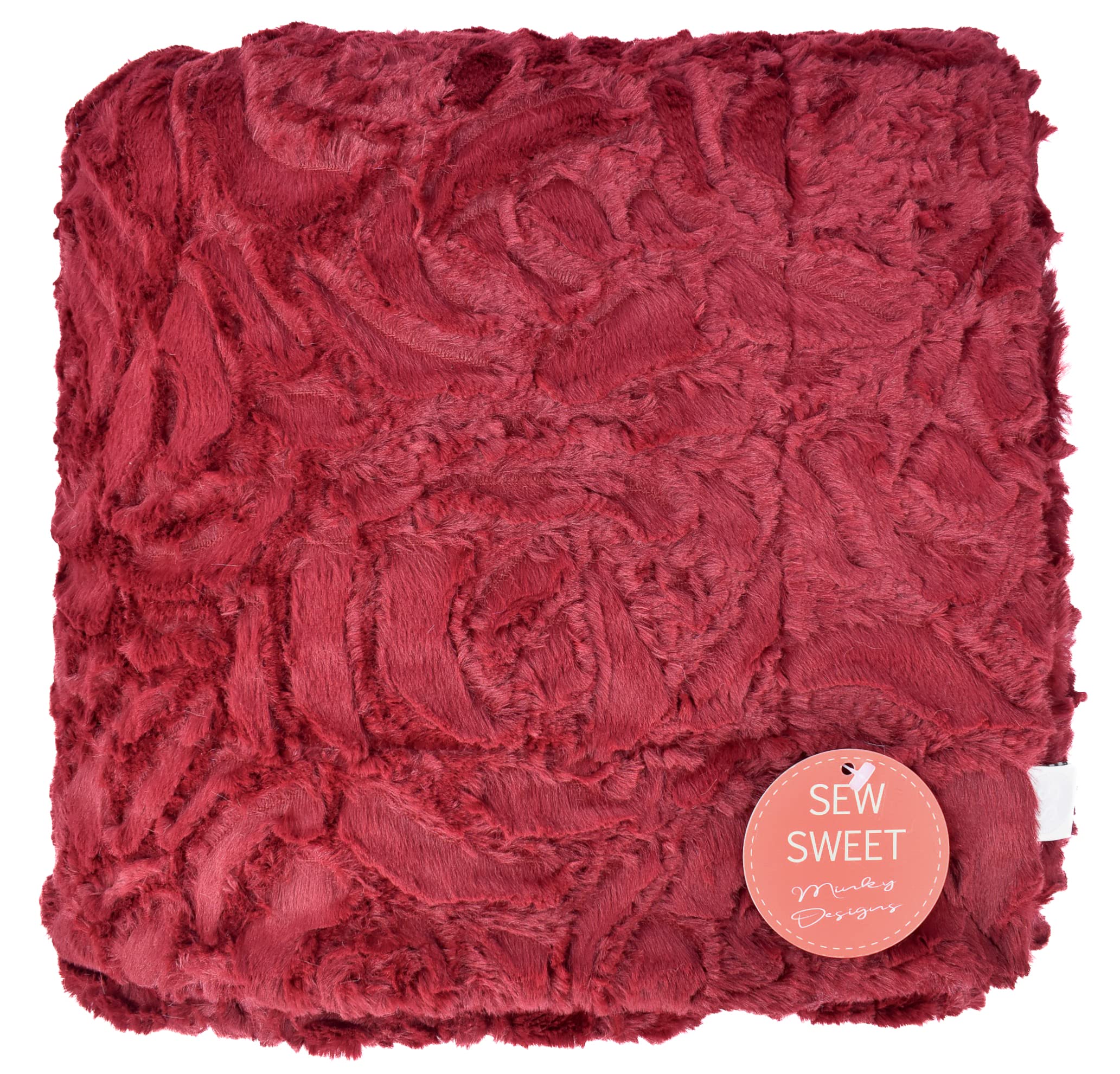 Nicole Luxurious Ultra Soft Minky Blanket, Demi Rose in Merlot