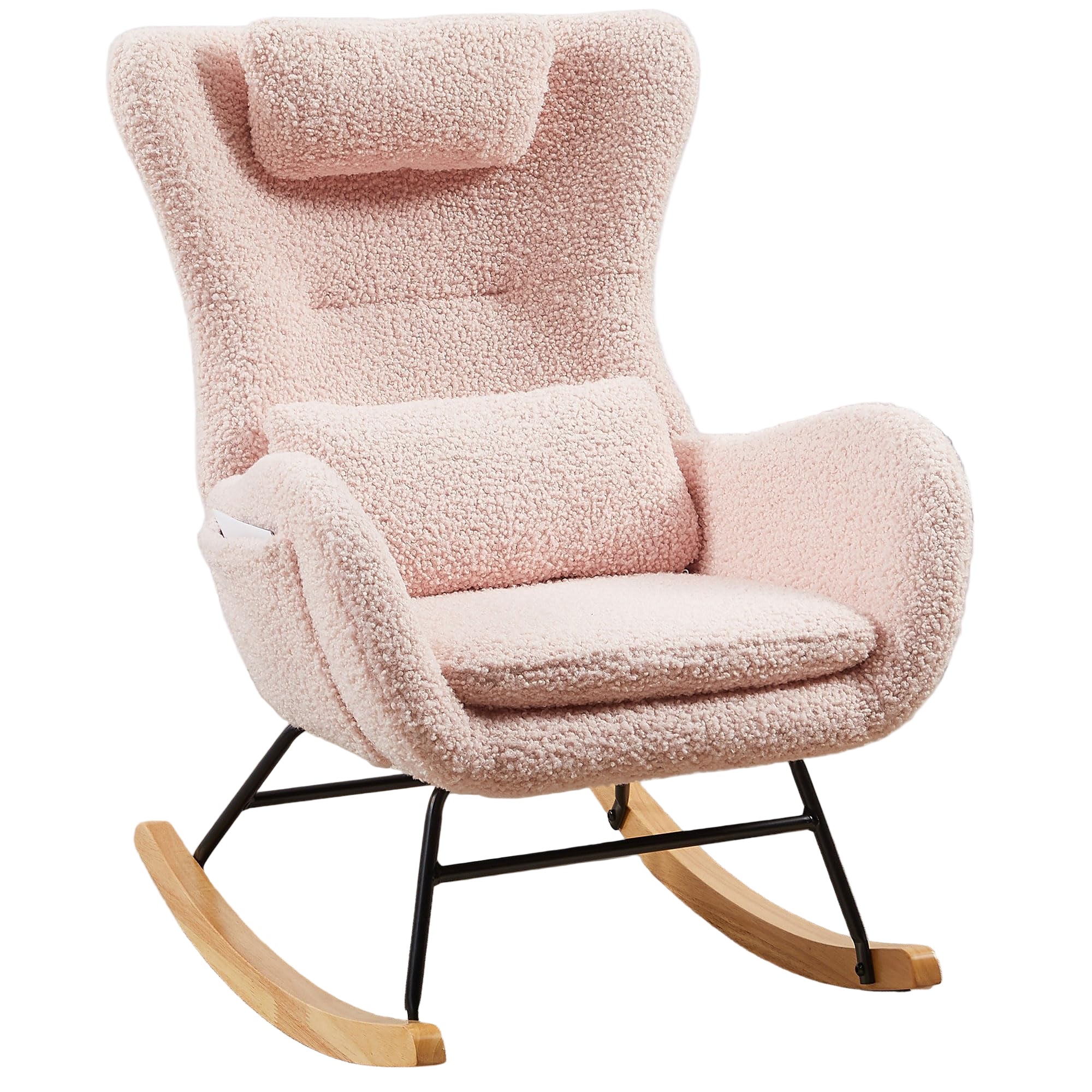 Chair Nursery, Modern Rocker Chair with High Backrest