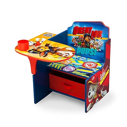 Bluey Chair Desk with Storage Bin - Greenguard Gold Certified, Blue