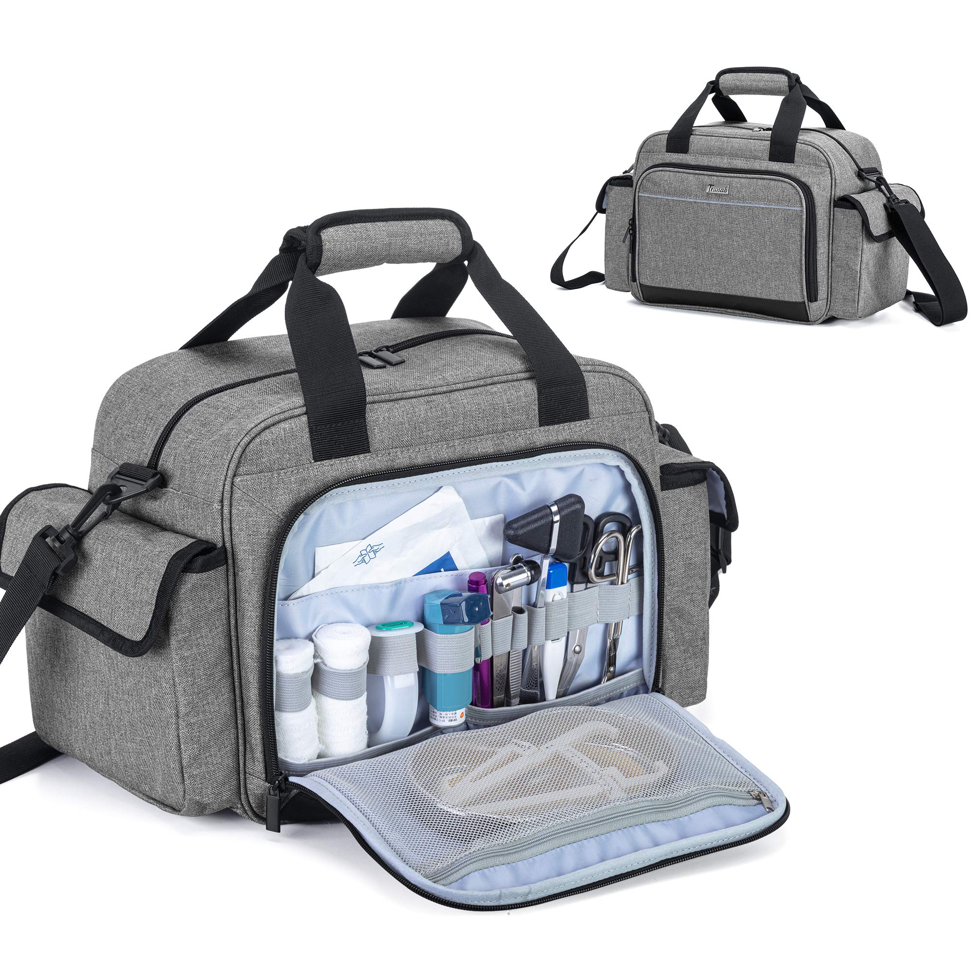 Home Health Nurse Bag Empty, Portable Medical Supplies Shoulder Bag for Hospice