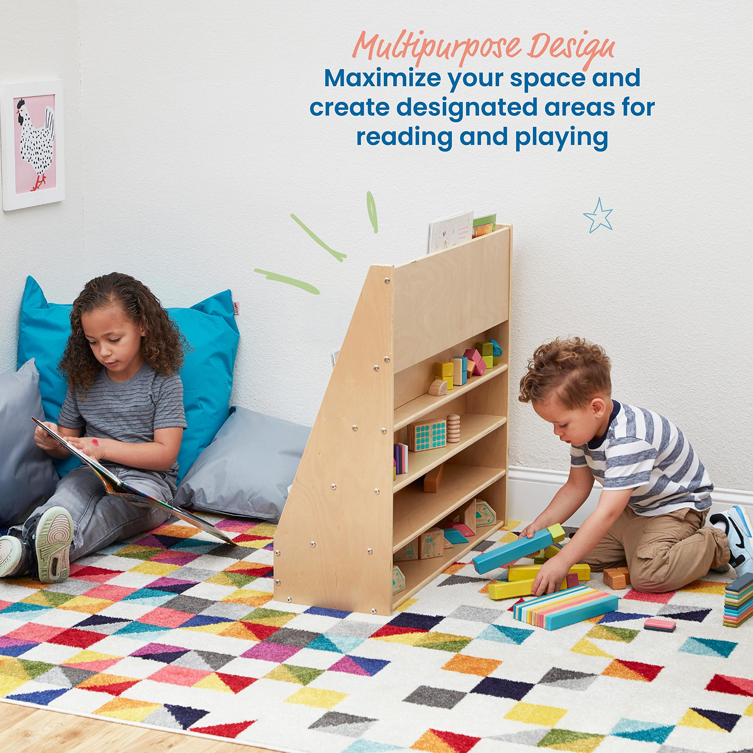 Single-Sided Book Display with Storage