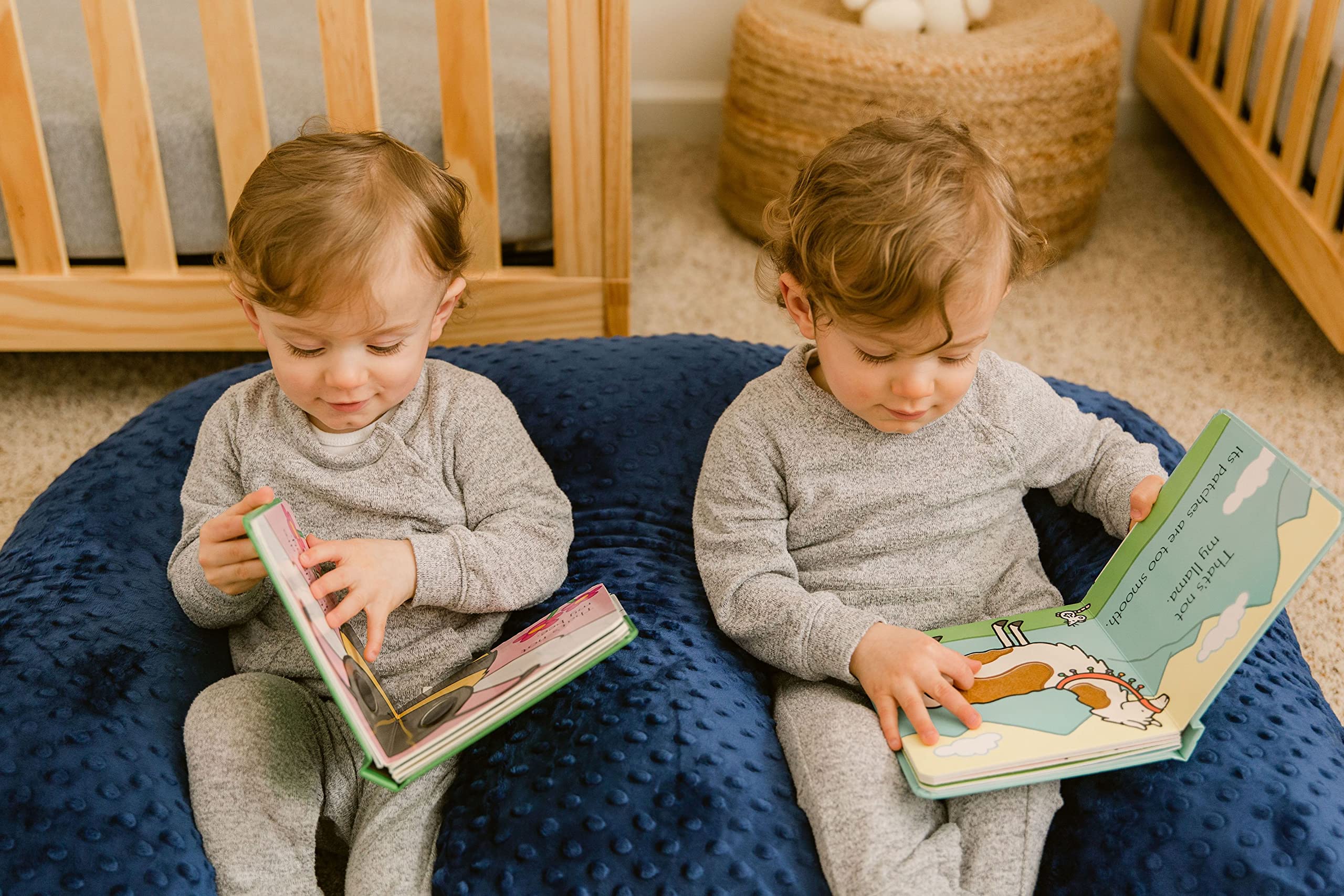 Navy - 6 uses in 1 Twin Nursing Pillow ! Breastfeeding, Bottlefeeding