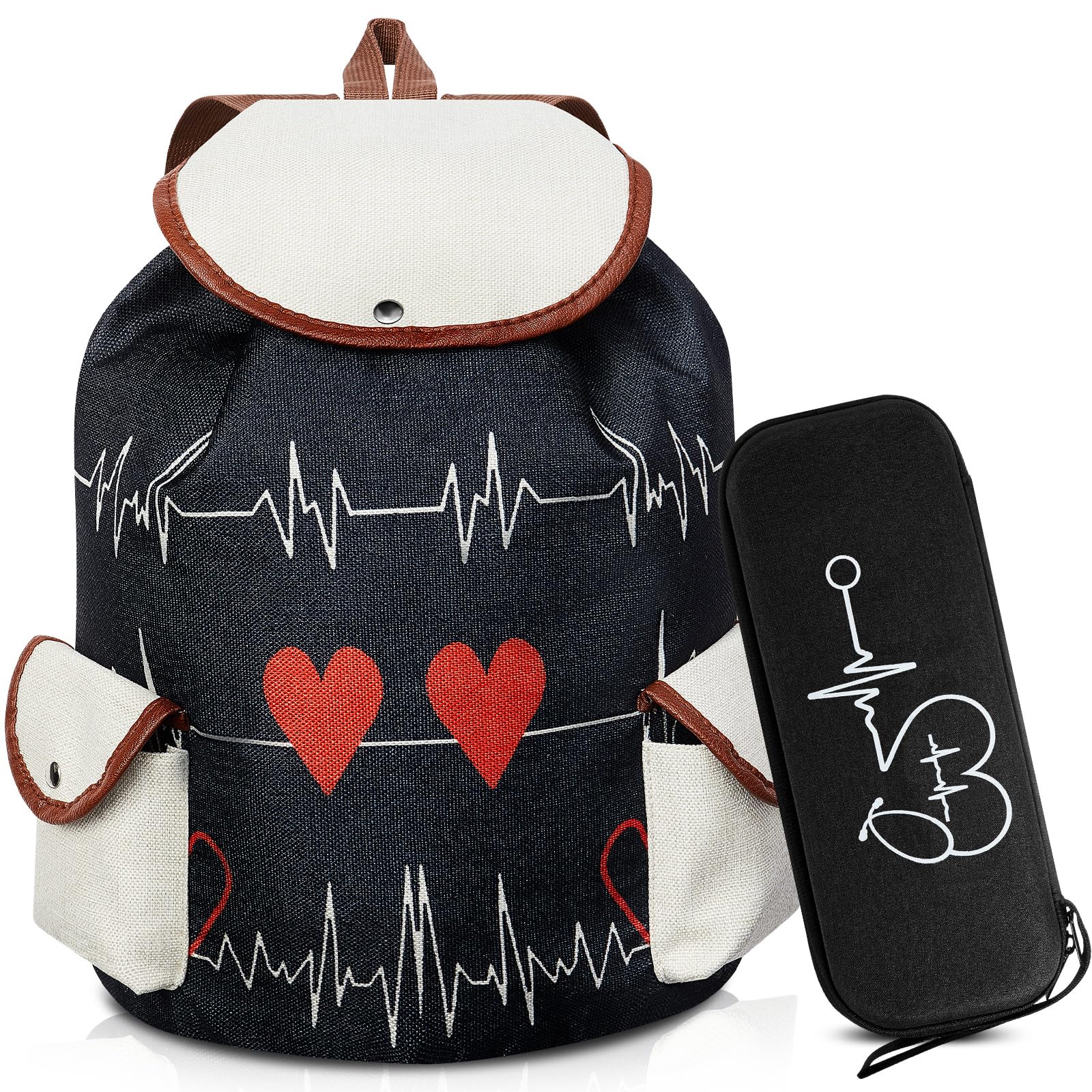 2 Pcs Nurse Backpack Bag and Stethoscope Case Nursing School Essentials Graduation