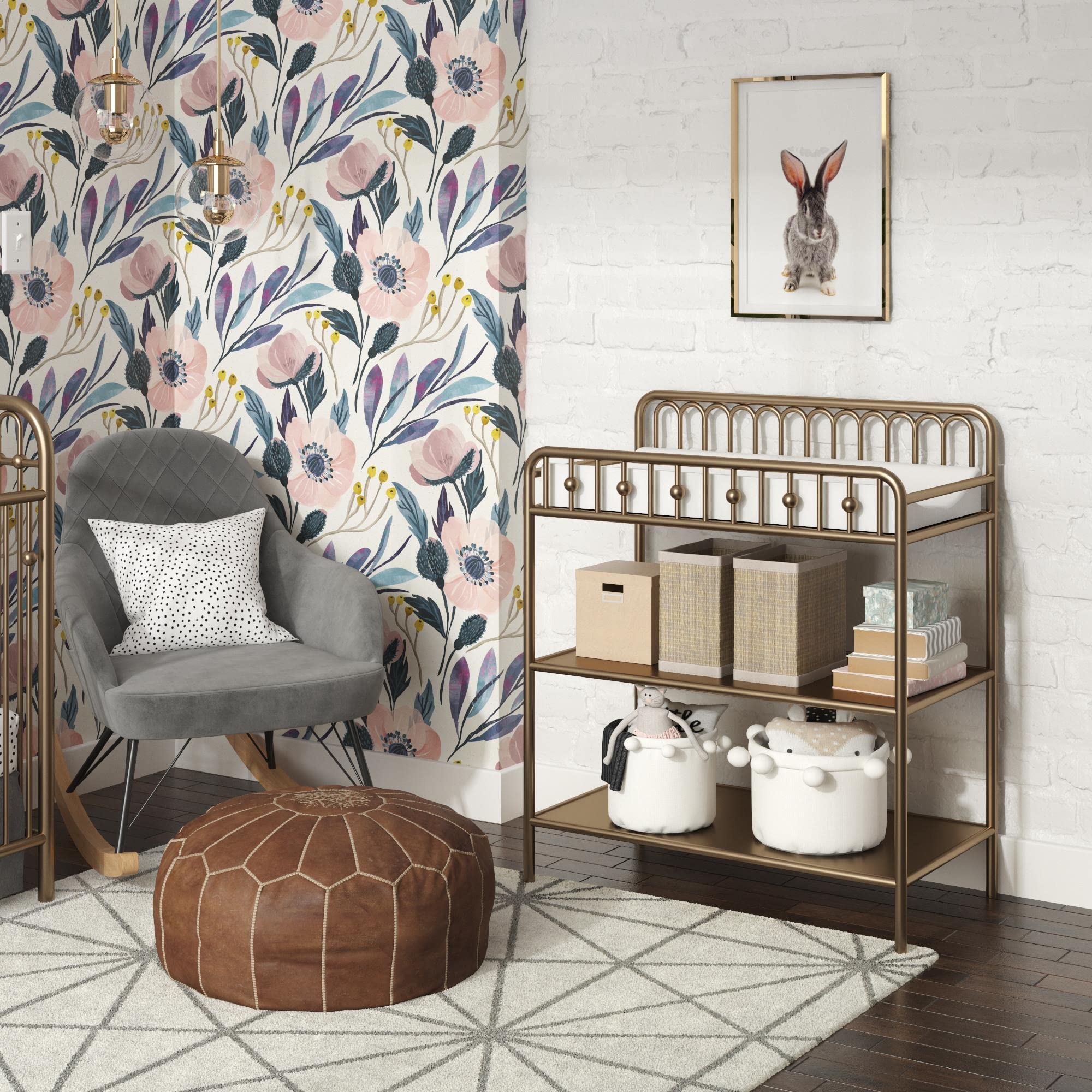Monarch Hill Ivy Metal Changing Table, Gold