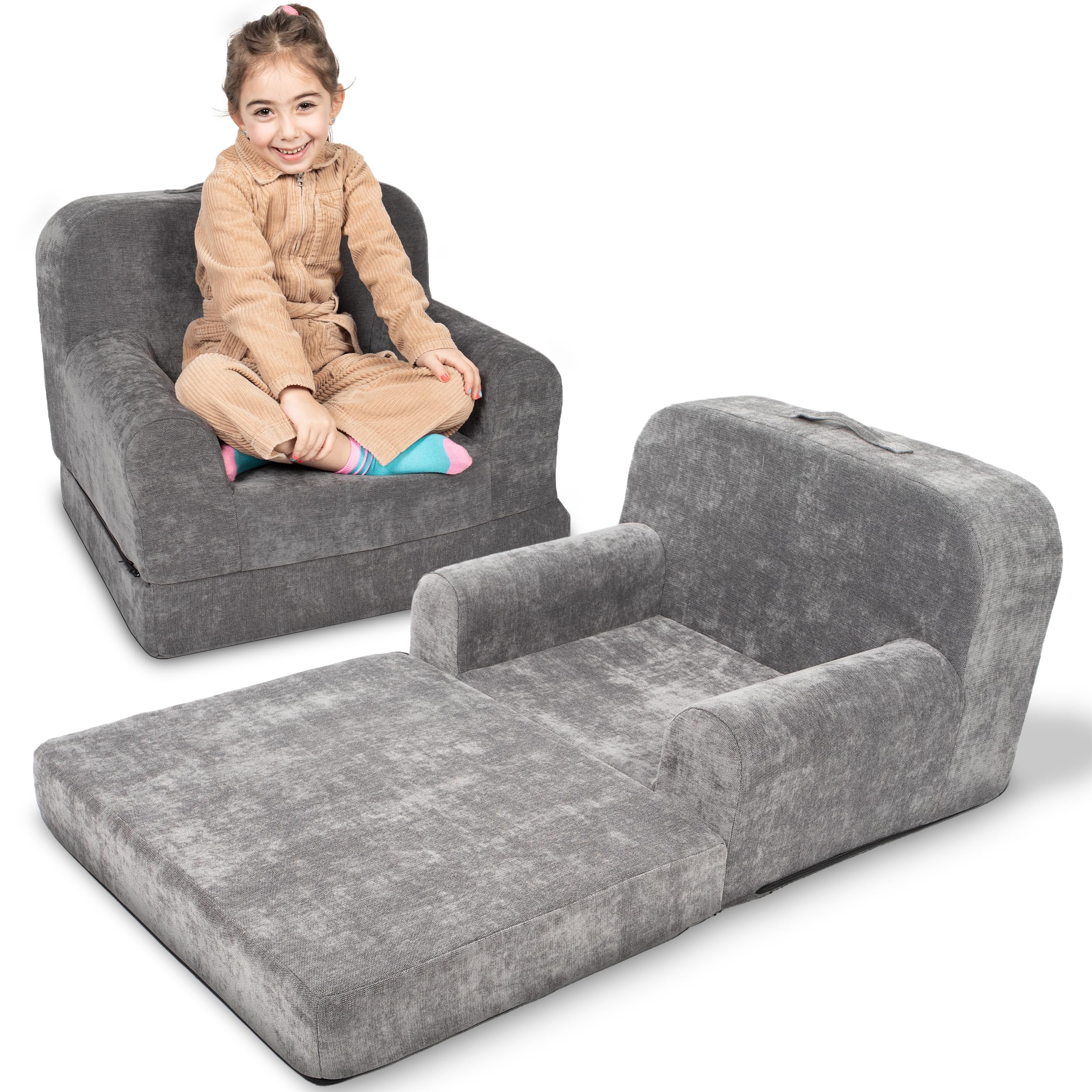 2-in-1 Convertible Chair & Sleeper - Durable Foam Keeps
