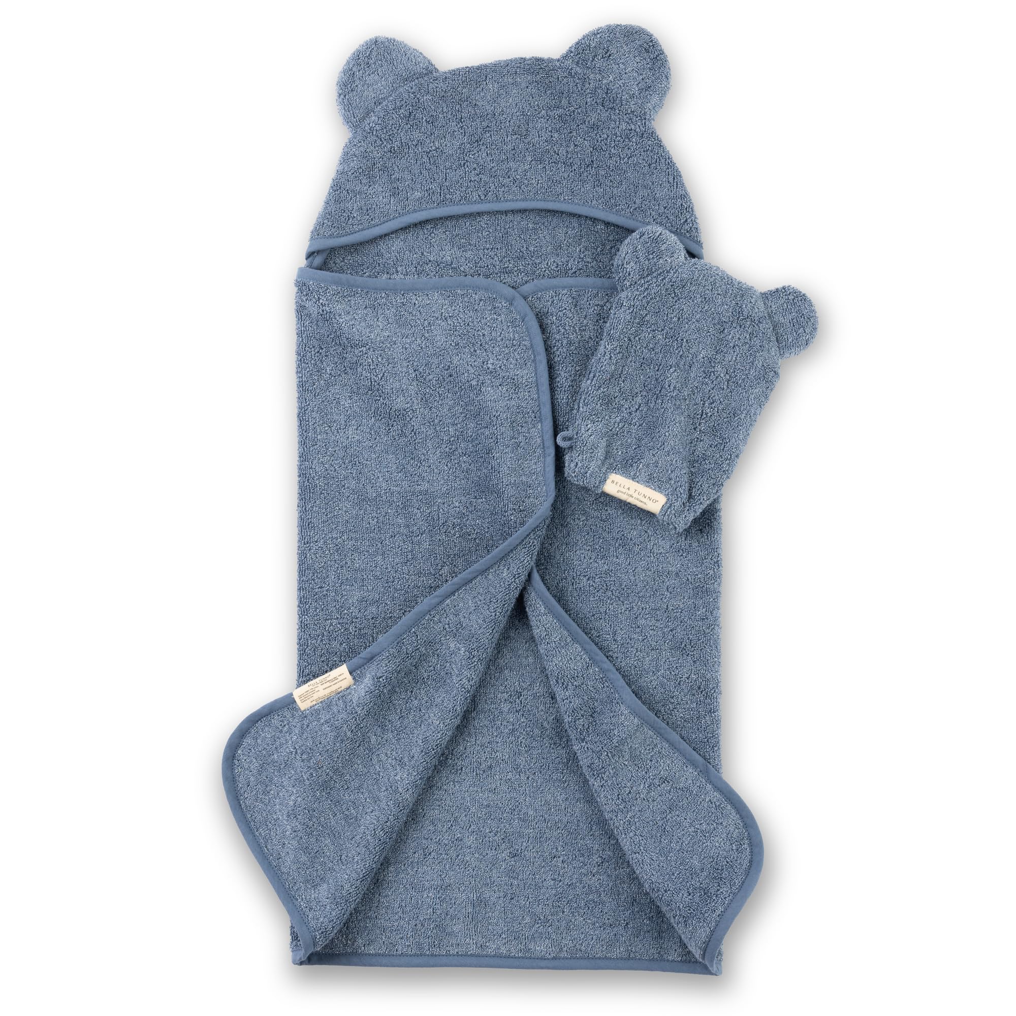 Baby Bath Towel and Wash Mitt Set – Soft Absorbent Hooded