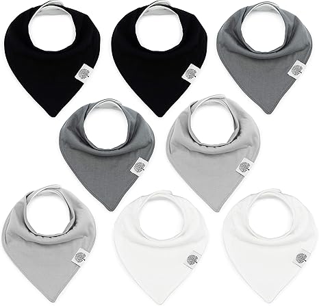 Bandana Drool Bibs 8 Pack Baby Bibs for Boys, Girls, Unisex