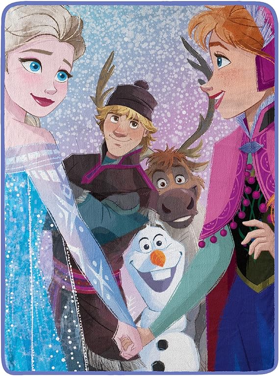 Frozen Micro Raschel Throw Blanket, 46" x 60", New Family