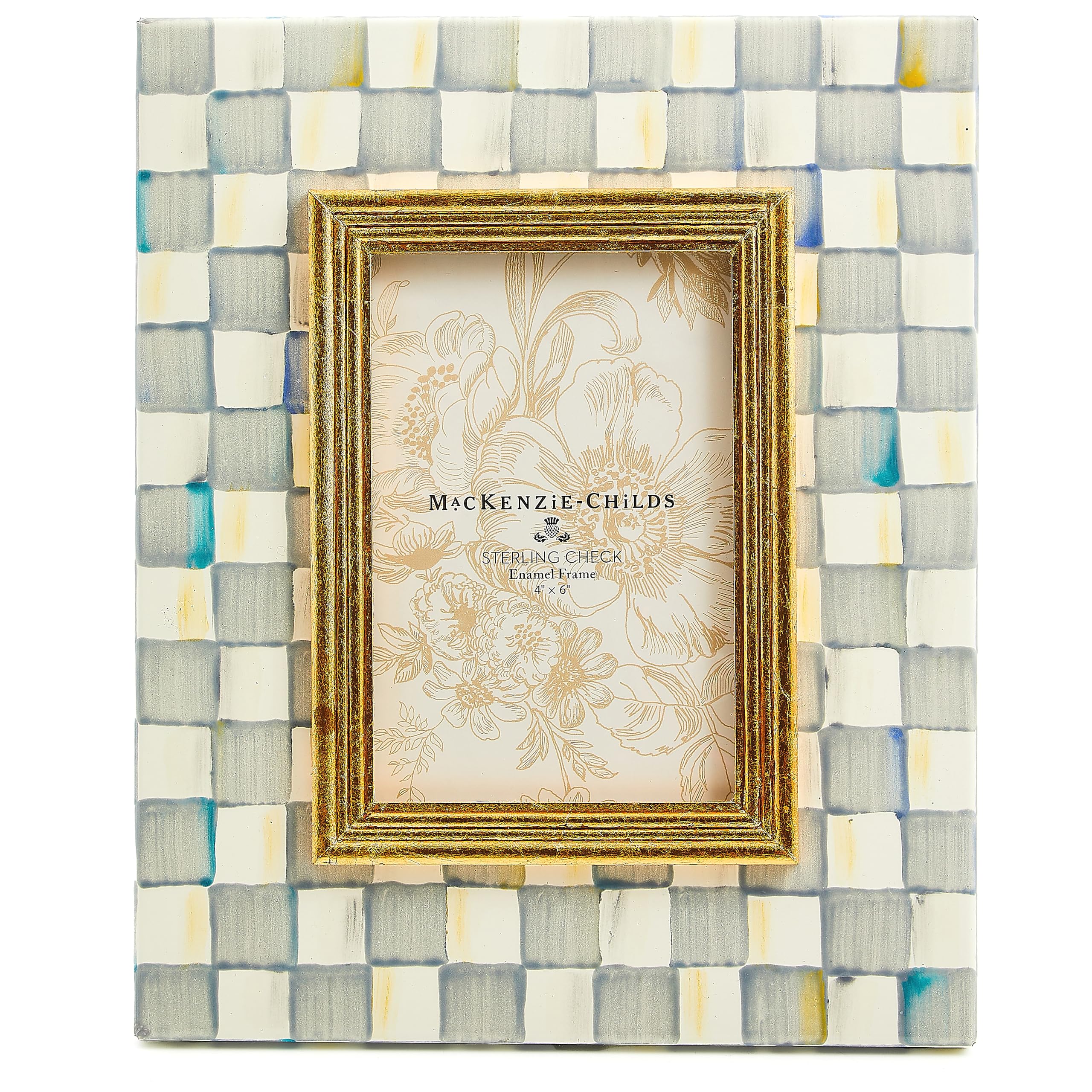 Decorative Enamel 5" x 7" Frame, Cute Rectangular Family Picture Frame