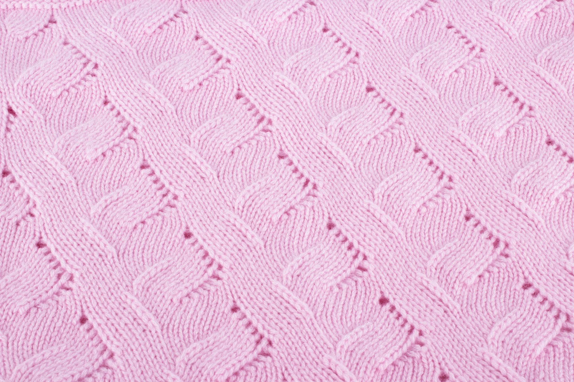 Girls Luxury 100% Cashmere Baby Blanket - 'Baby Pink' - hand made in Scotland