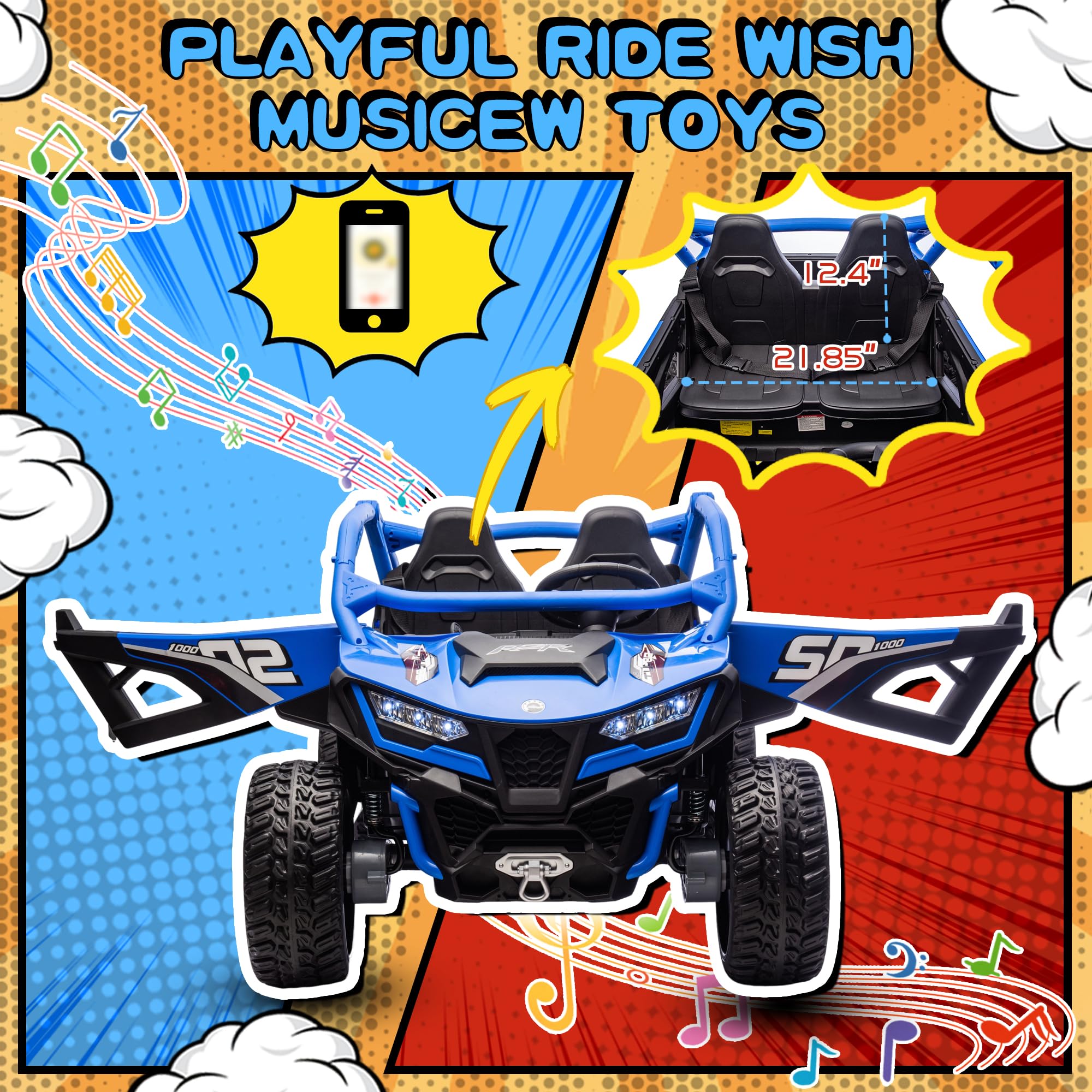 24V Dual Motor Ride-On Car for Kids