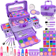 Makeup Kit for Girls, Princess Real Washable Pretend Play Cosmetic Set