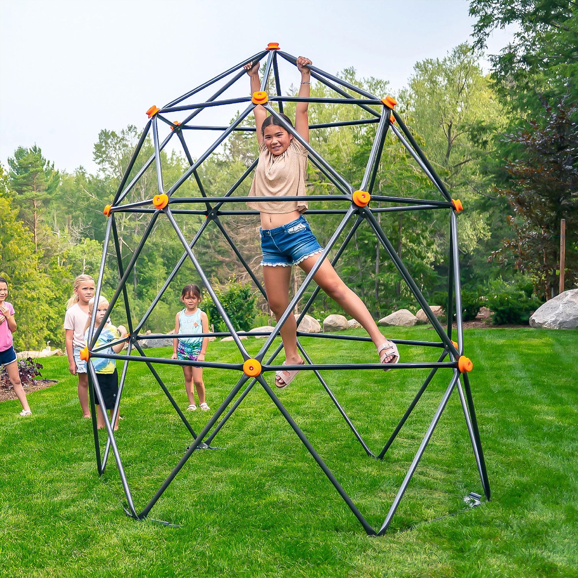 Climbing Dome Outdoor Play Structure 7.5ft Metal Playground Equipment