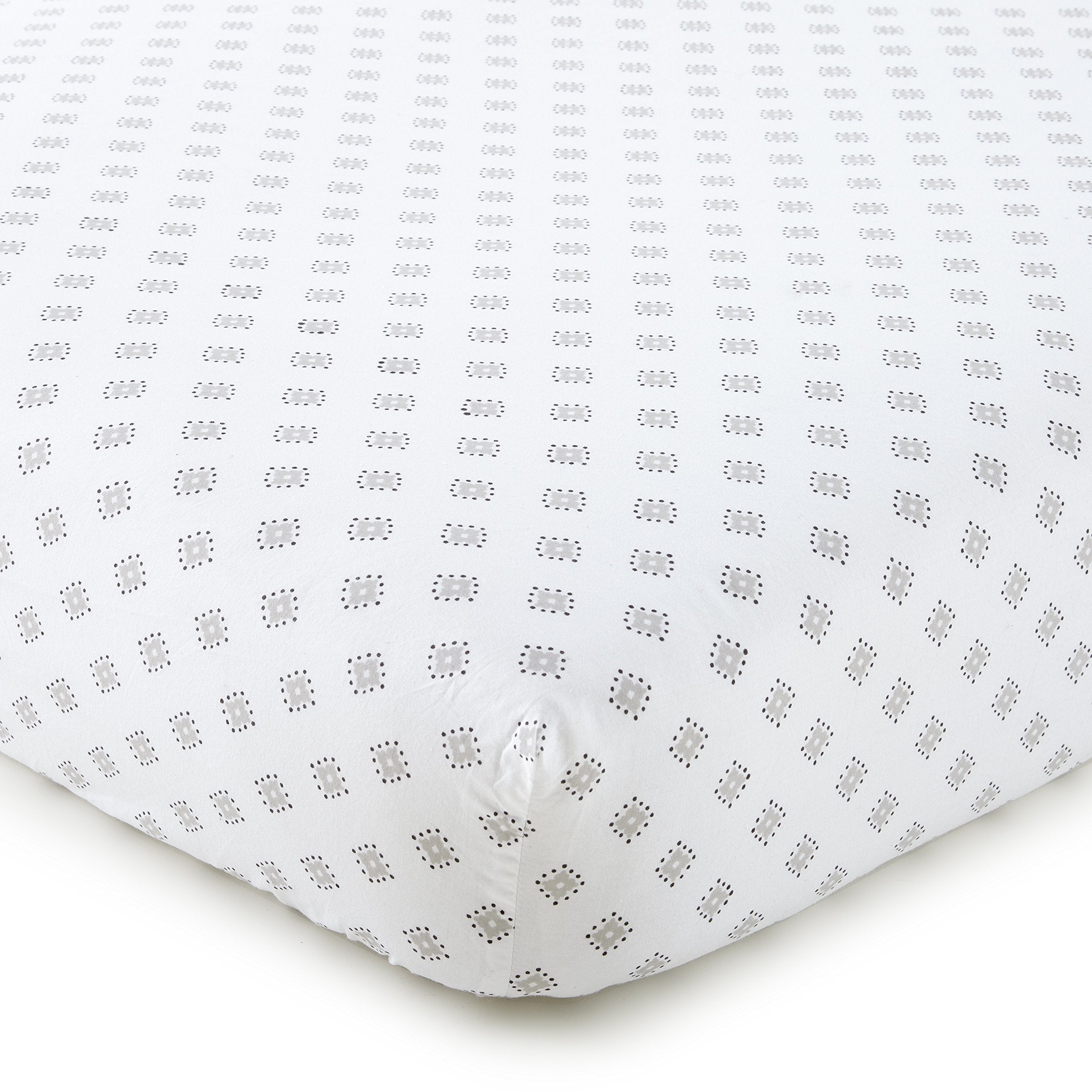 Willow Crib Bed Set - Baby Nursery Set - White - Soft Rosette Pintuck