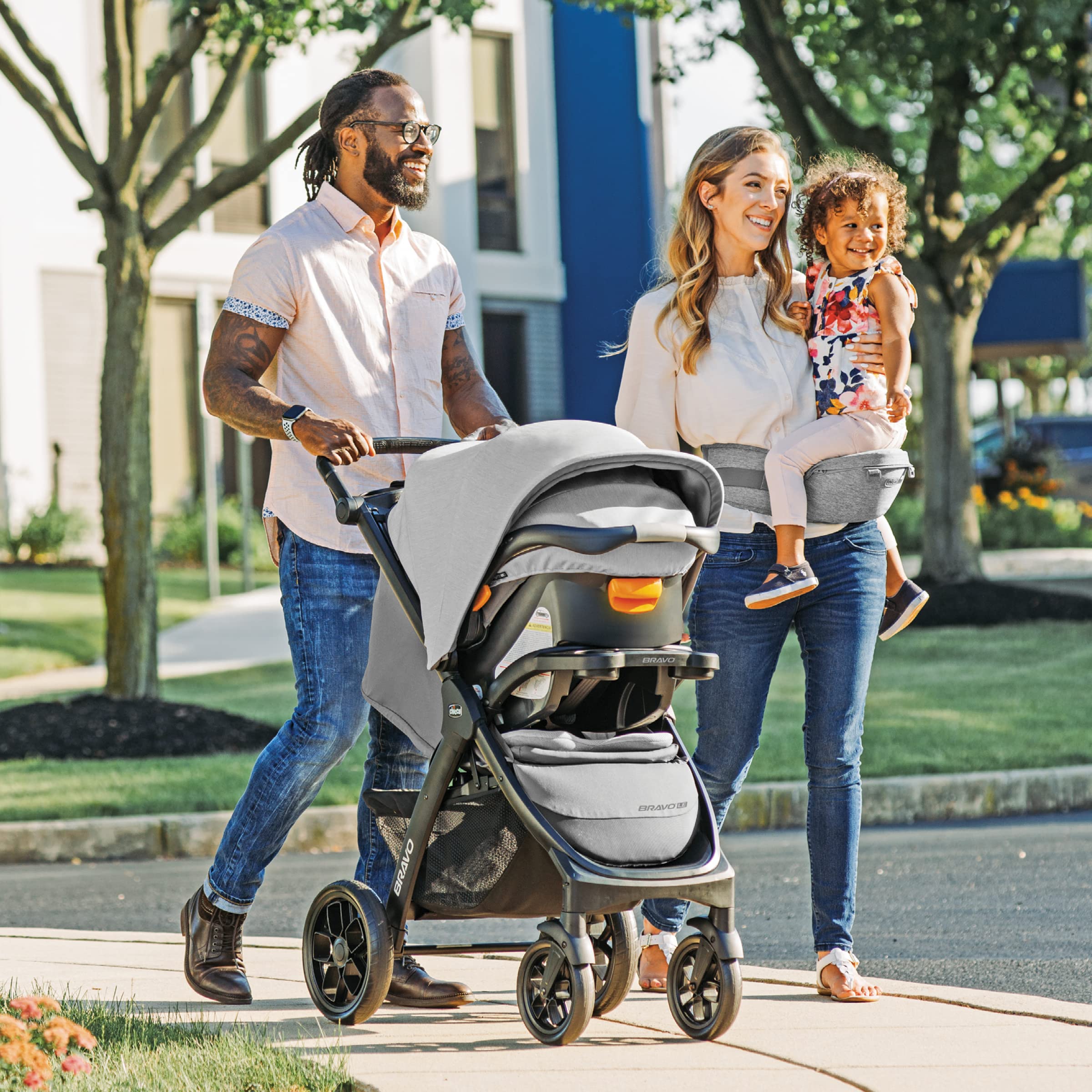 Bravo LE Trio Travel System, Bravo LE Quick-Fold Stroller with KeyFit 30 Zip Infant Car Seat