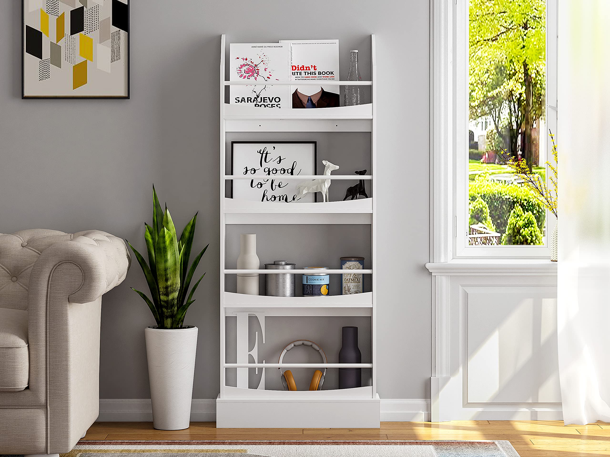 Kids Bookshelf,4 Tiers Children's Bookcases and Storage