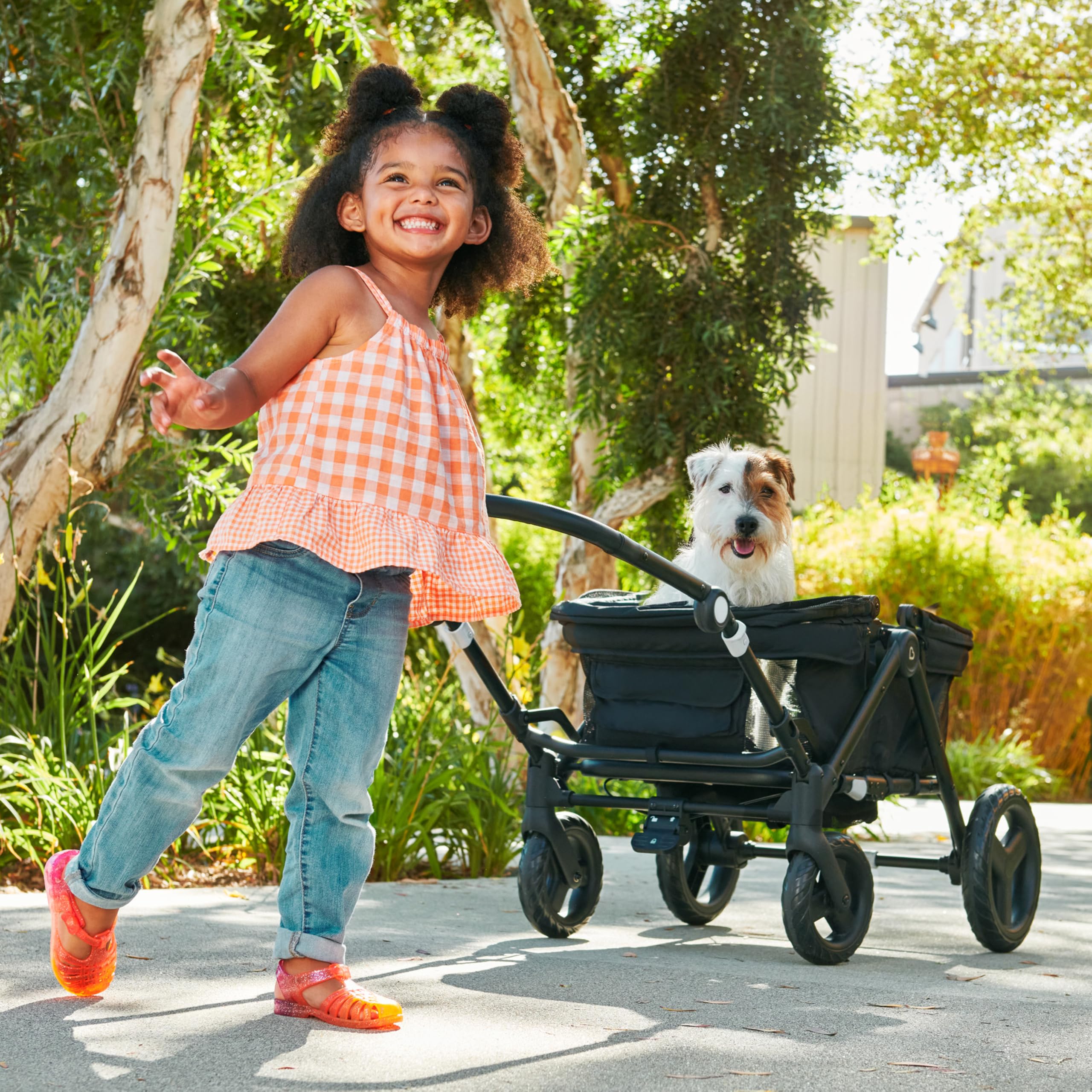Collapsible Wagon for Kids, Foldable, Ultra-Compact and Lightweight Stroller Wagon