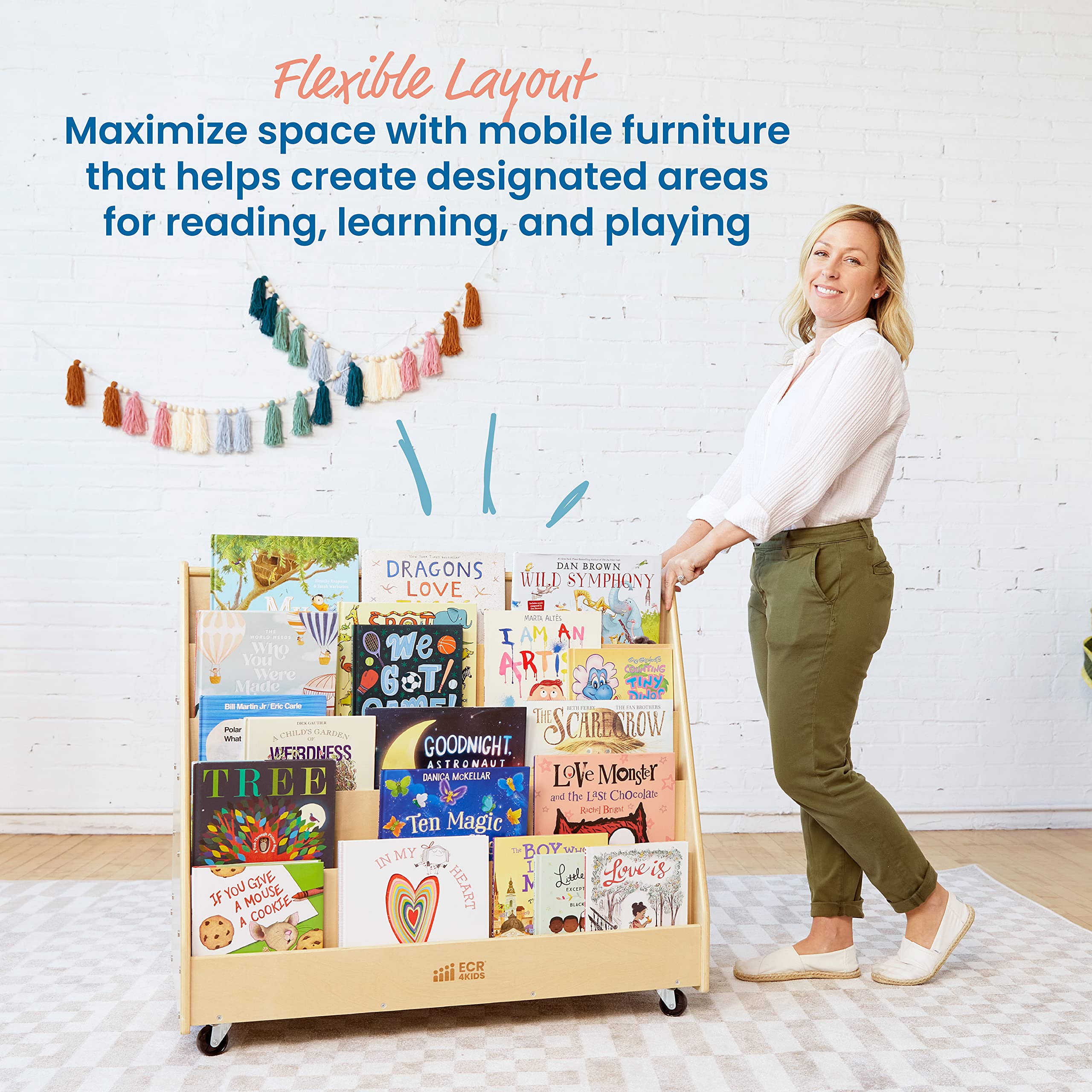 Double-Sided Mobile Book Display for Kids