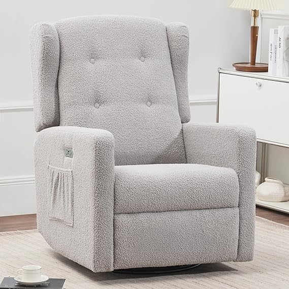 Rocking Recliner Chair, Electric Rocker Nursery Glider Chair