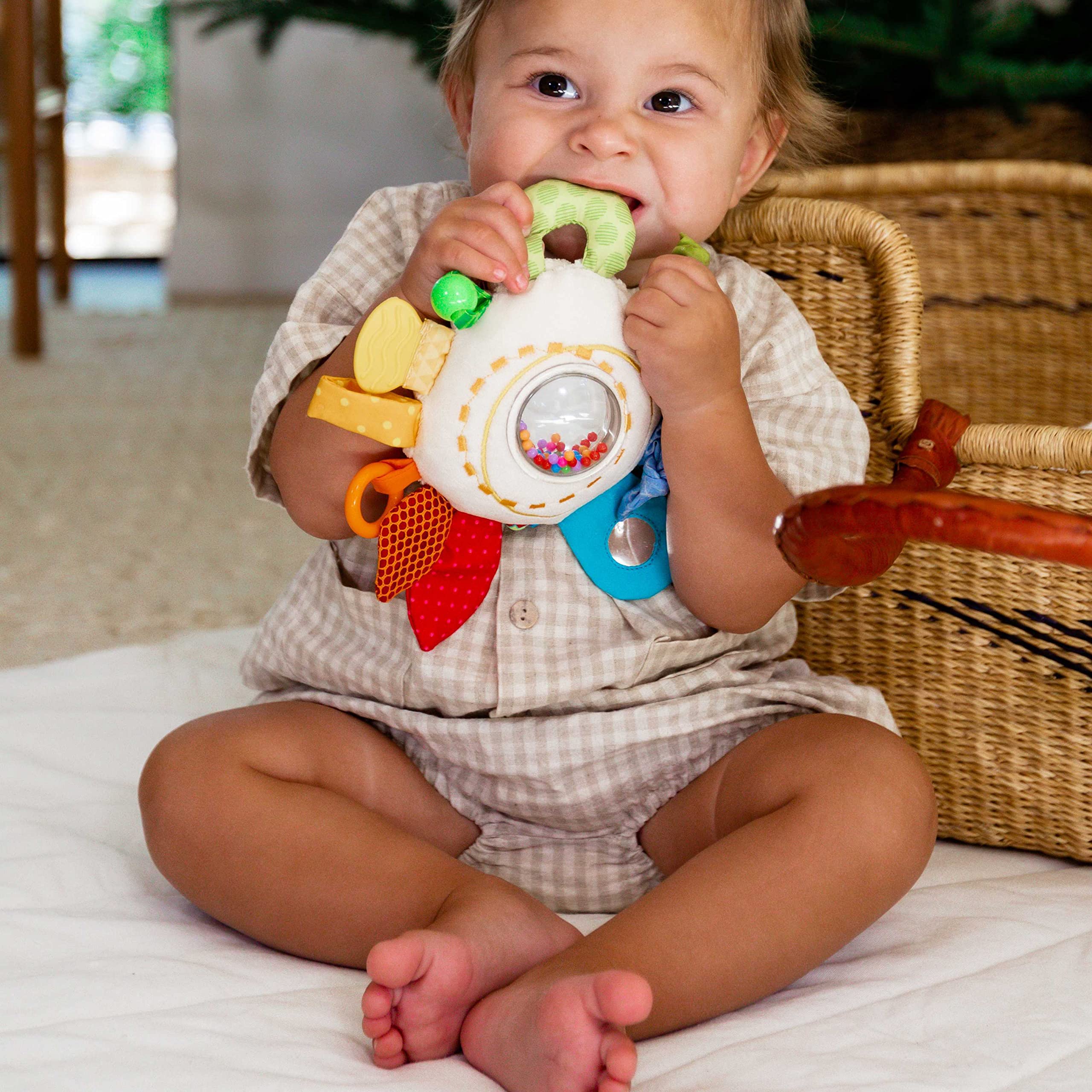Teether Cuddly Rainbow Round - Soft Activity Toy with Rattling & Teething Elements