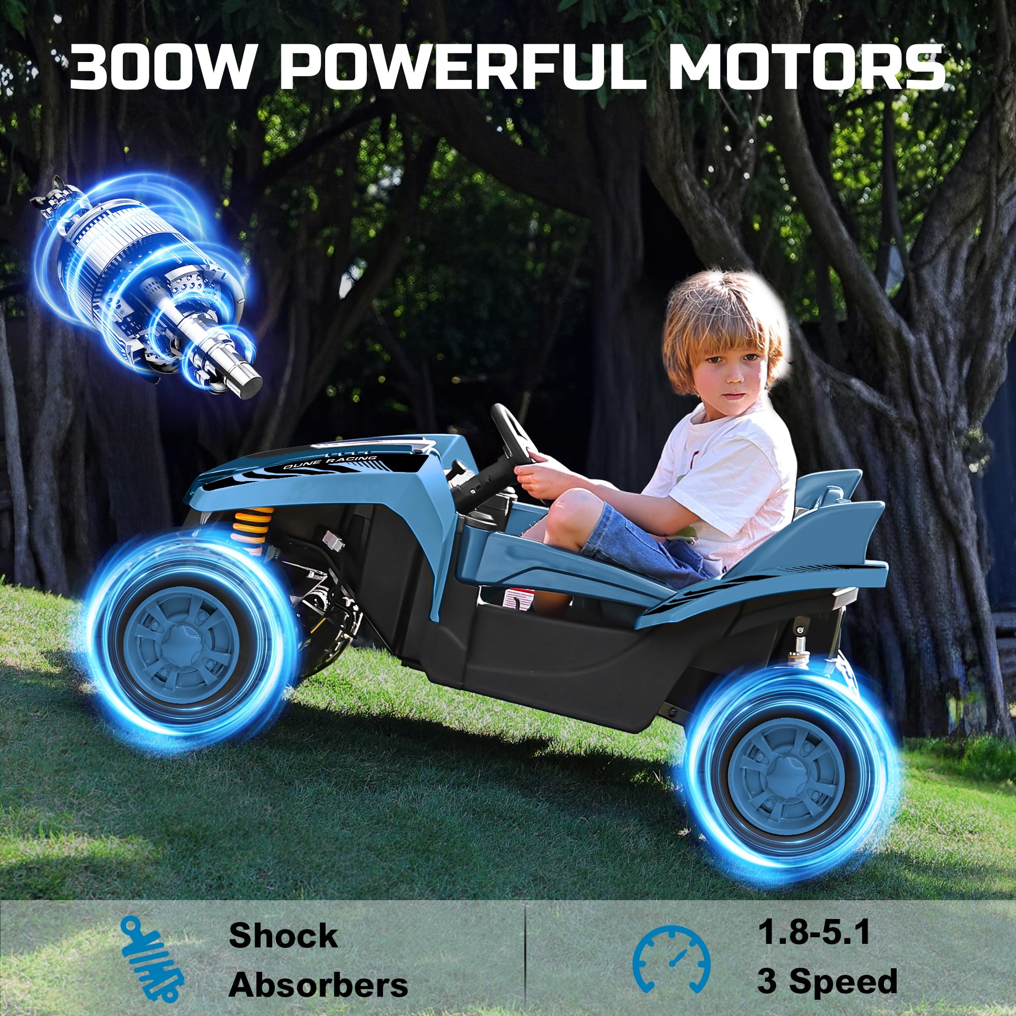 24V Ride-On Toy for Kids 3-12 Years
